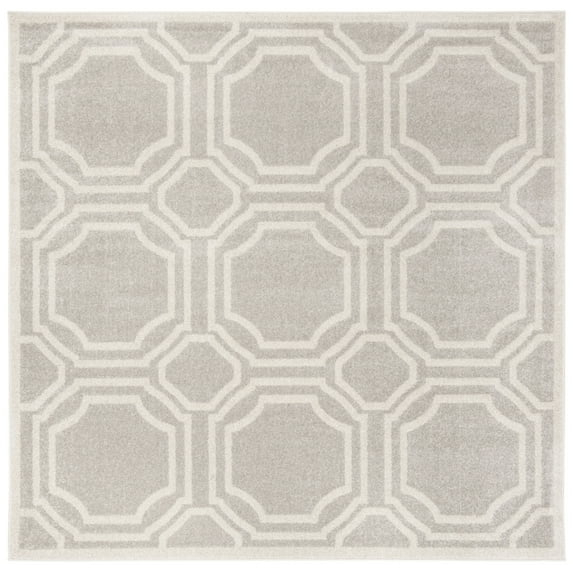 Amherst AMT411 Power Loomed Area Rug - Light Grey/Ivory - 7'x7' - Safavieh.