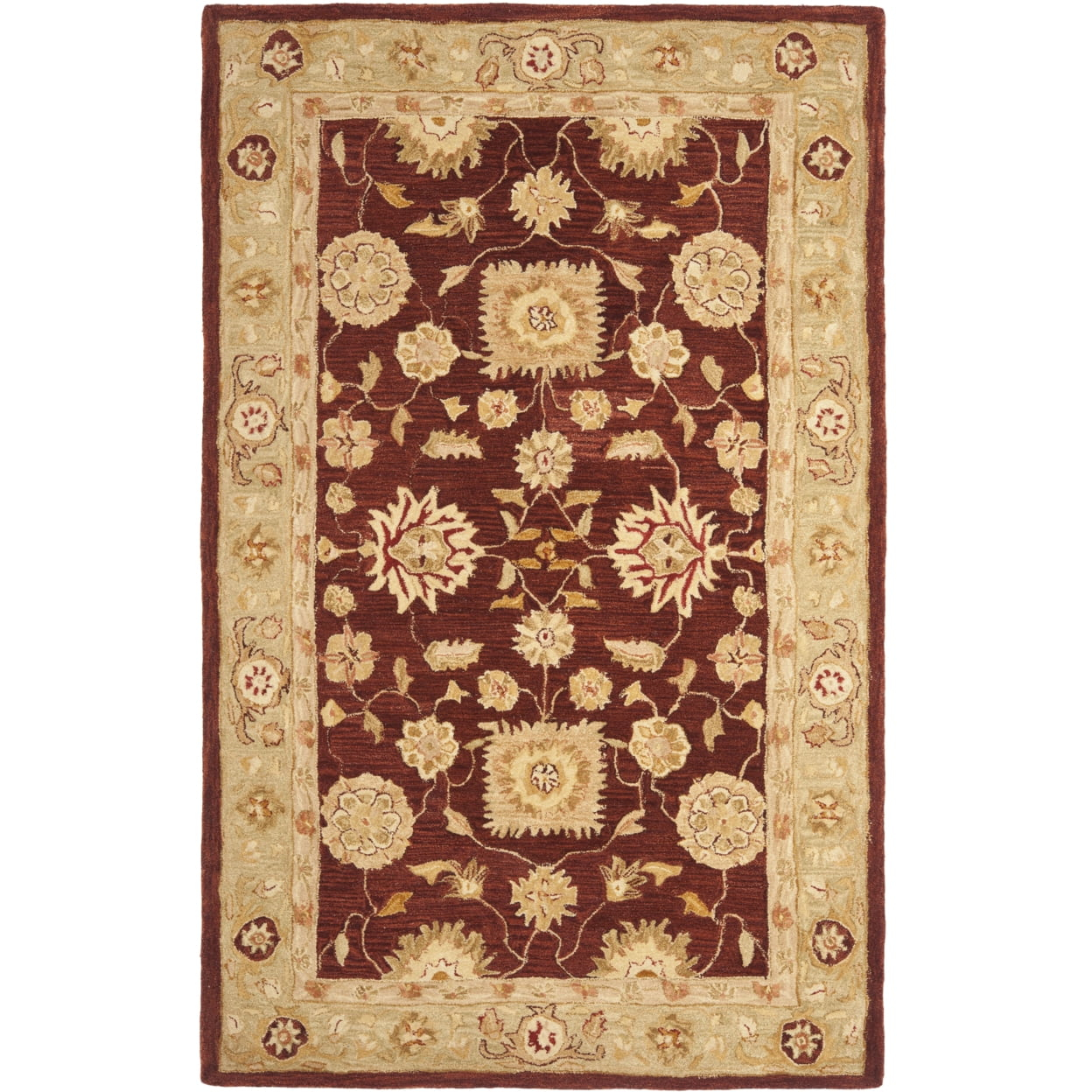 SAFAVIEH Anatolia AN556F Handmade Red / Sage Rug