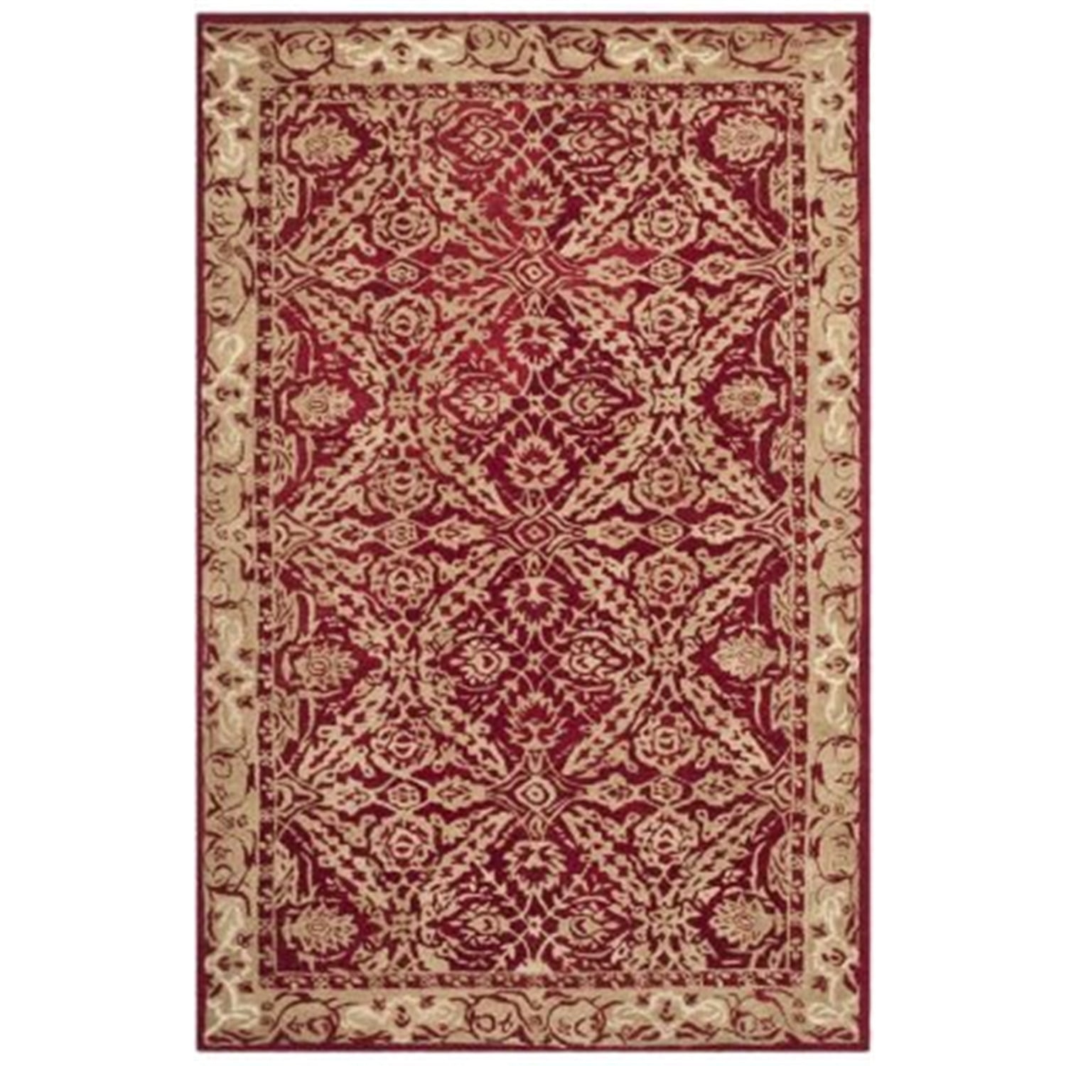 SAFAVIEH Anatolia AN583B Handmade Red / Ivory Rug