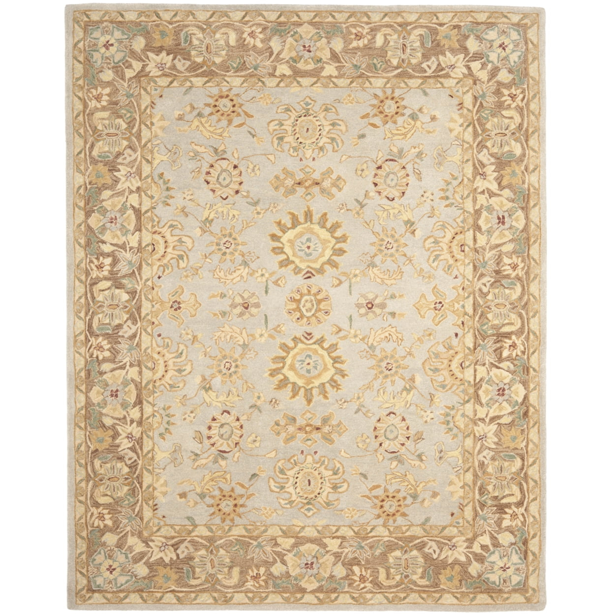 SAFAVIEH Anatolia Shelby Traditional Wool Area Rug, Teal/Brown, 6' x 9'