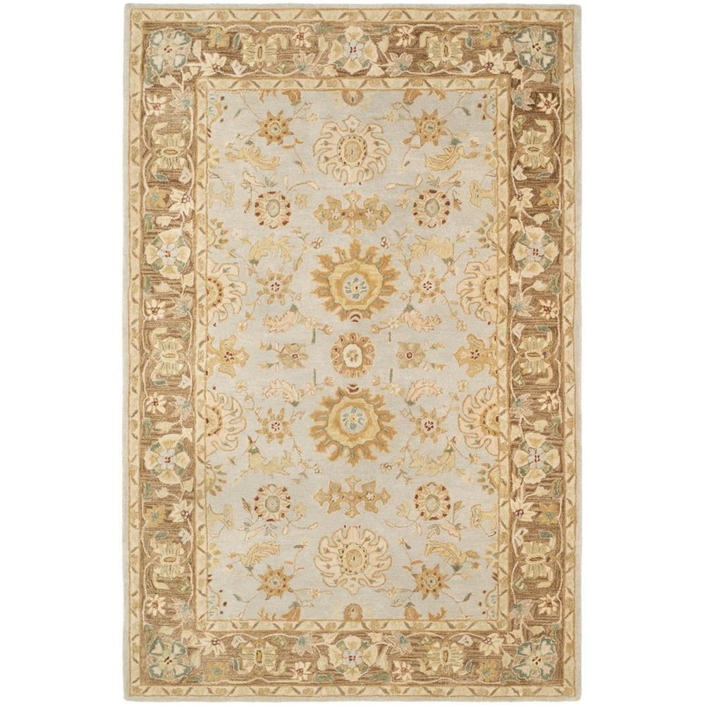 SAFAVIEH Anatolia Shelby Traditional Wool Area Rug, Teal/Brown, 6' x 9'