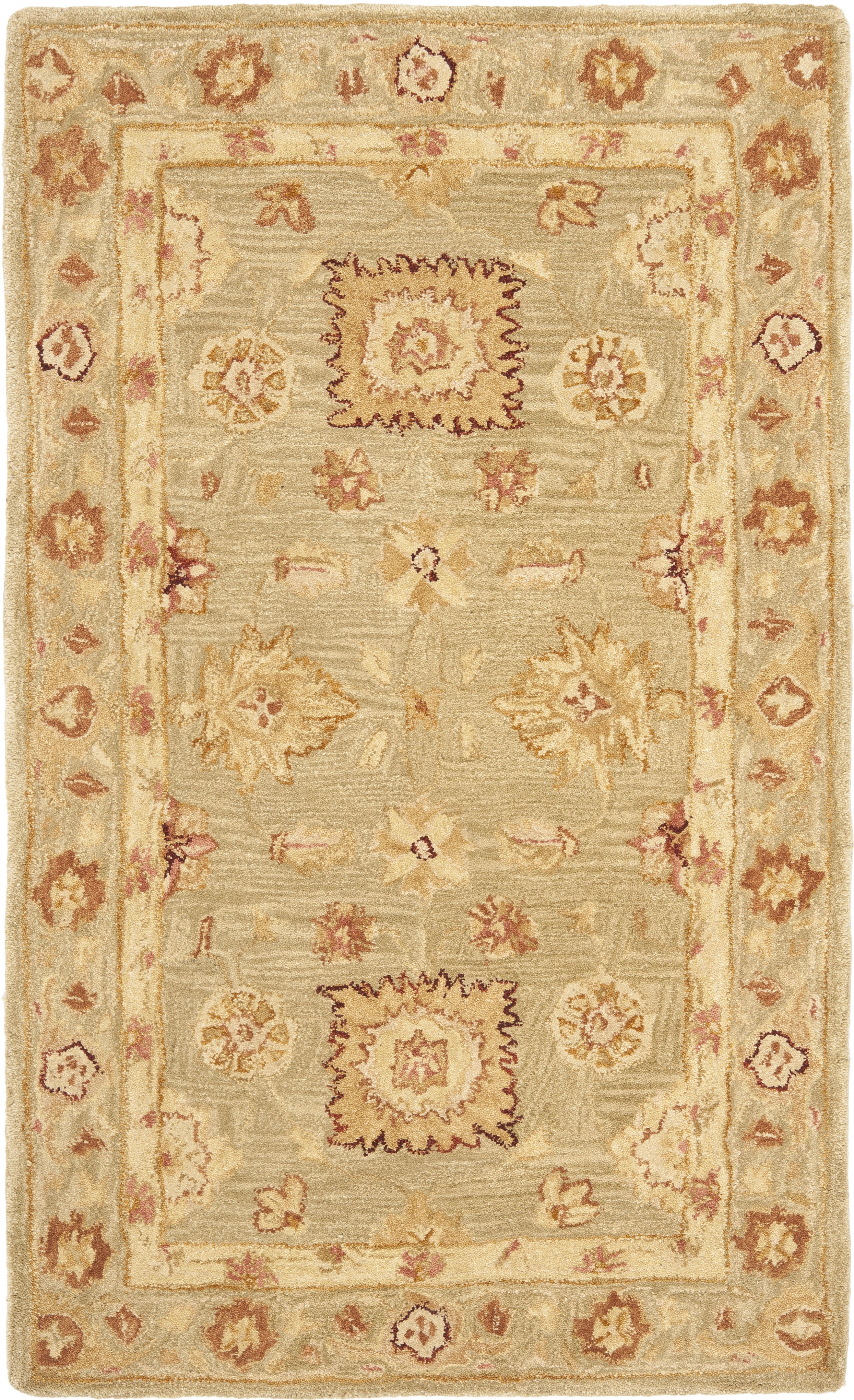 SAFAVIEH Anatolia Sherman Floral Wool Area Rug, Sage, 3' x 5'