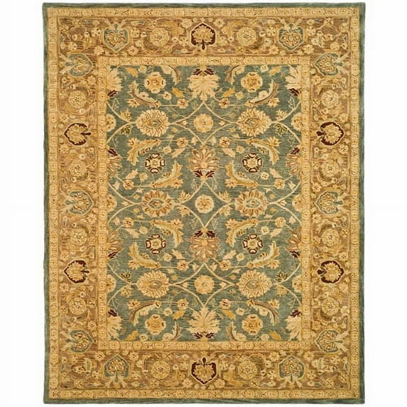 SAFAVIEH Anatolia Alfombra de Lana Tradicional Sophia Azul/marrón, 9' x 12'