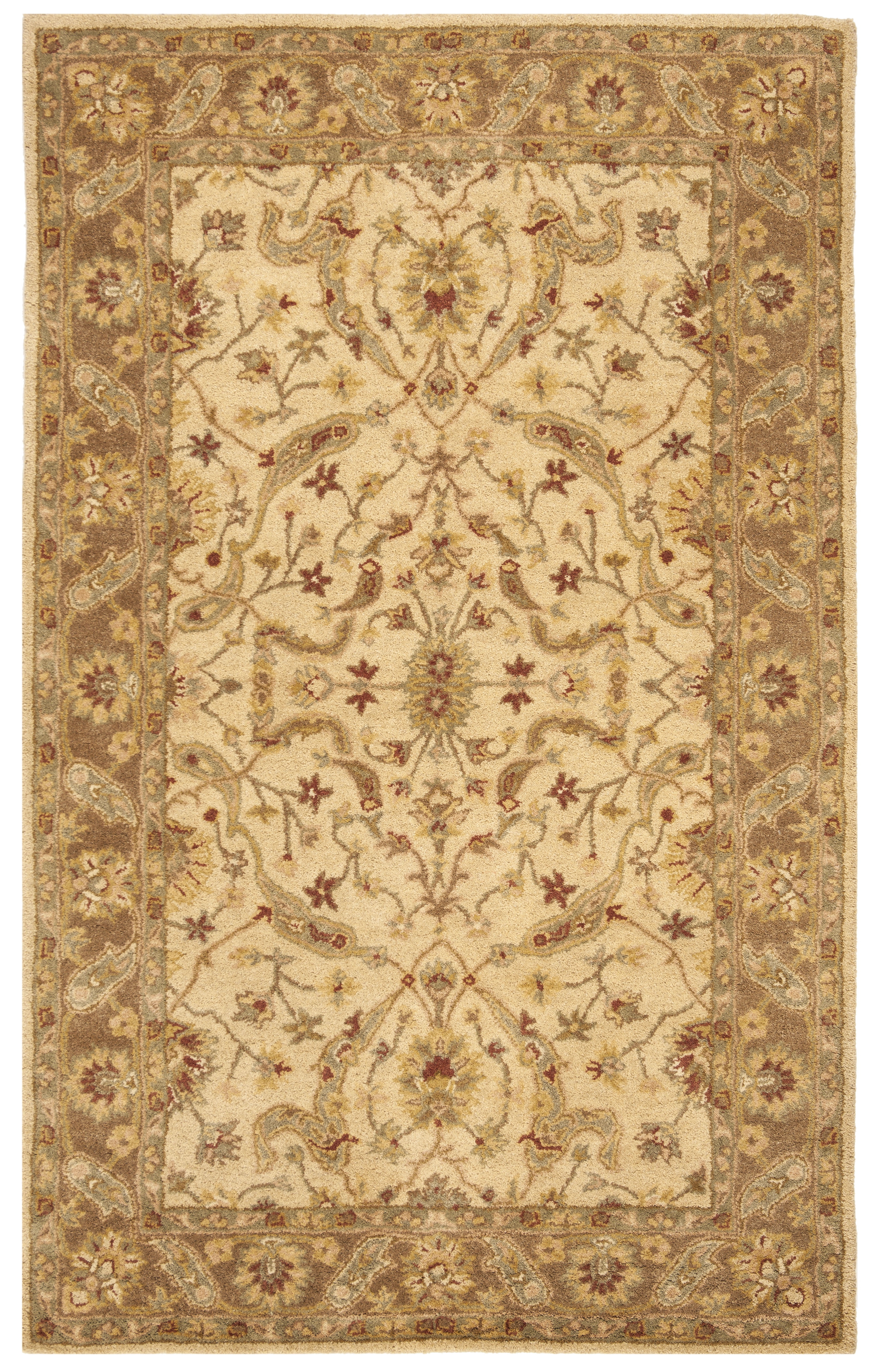Antiquity AT311 Hand Tufted Area Rug - Ivory/Brown - 3'x5' - Safavieh.