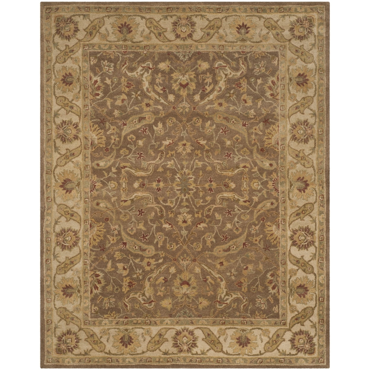 SAFAVIEH Antiquity Beaufort Traditional Floral Wool Area Rug, Brown/Gold, 2'3" x 4'