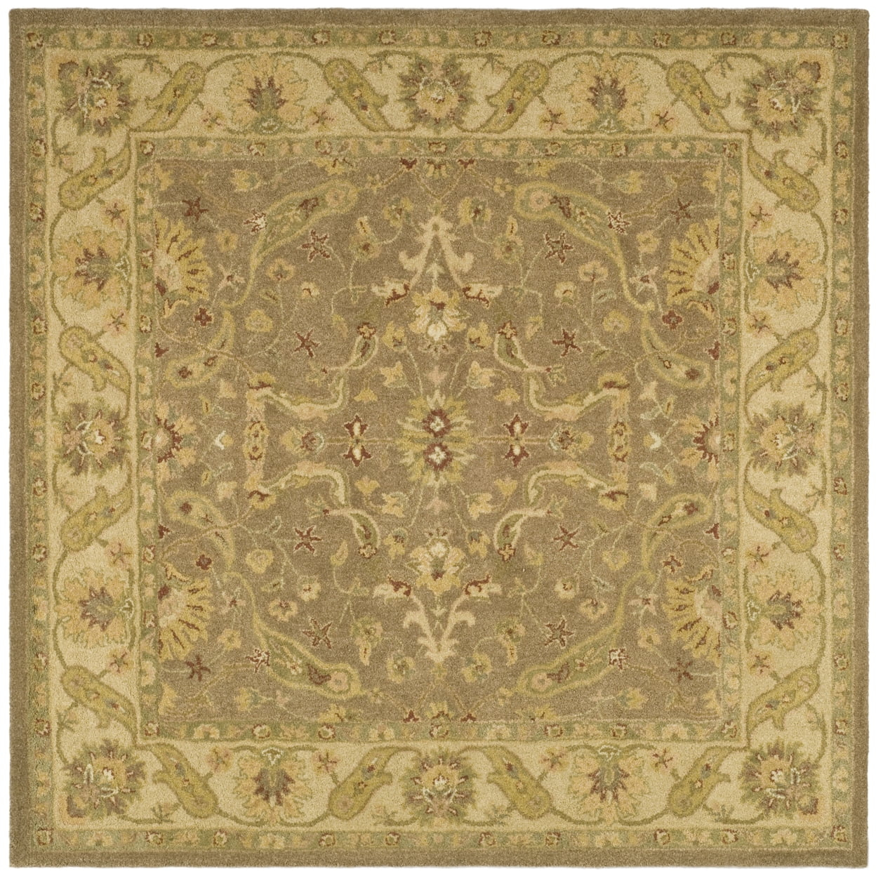 SAFAVIEH Antiquity Beaufort Oriental Wool Area Rug, Brown/Gold, 8' x 8' Square