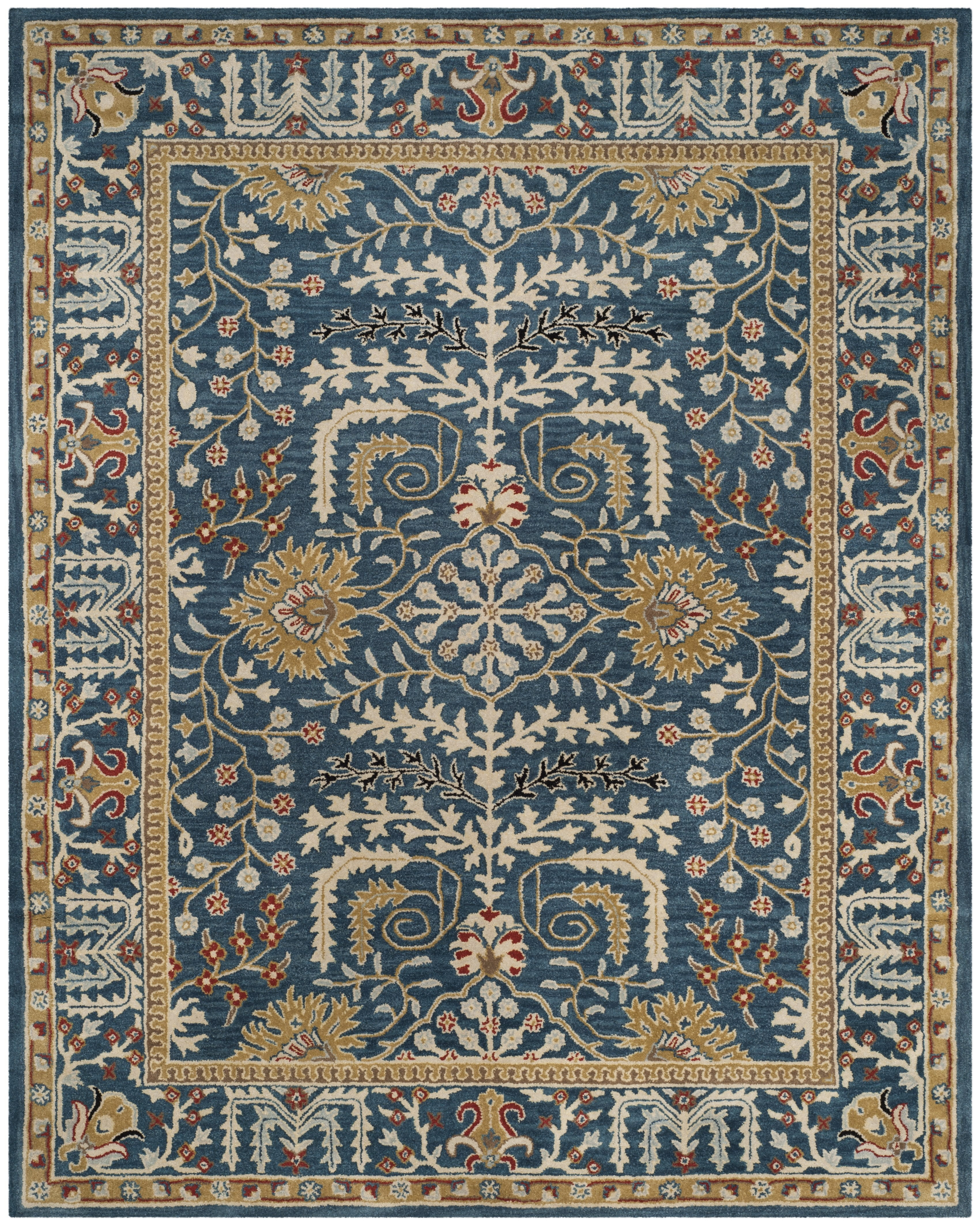 SAFAVIEH Antiquity Caelestinus Oriental Wool Area Rug, Dark Blue/Multi, 11' x 15'