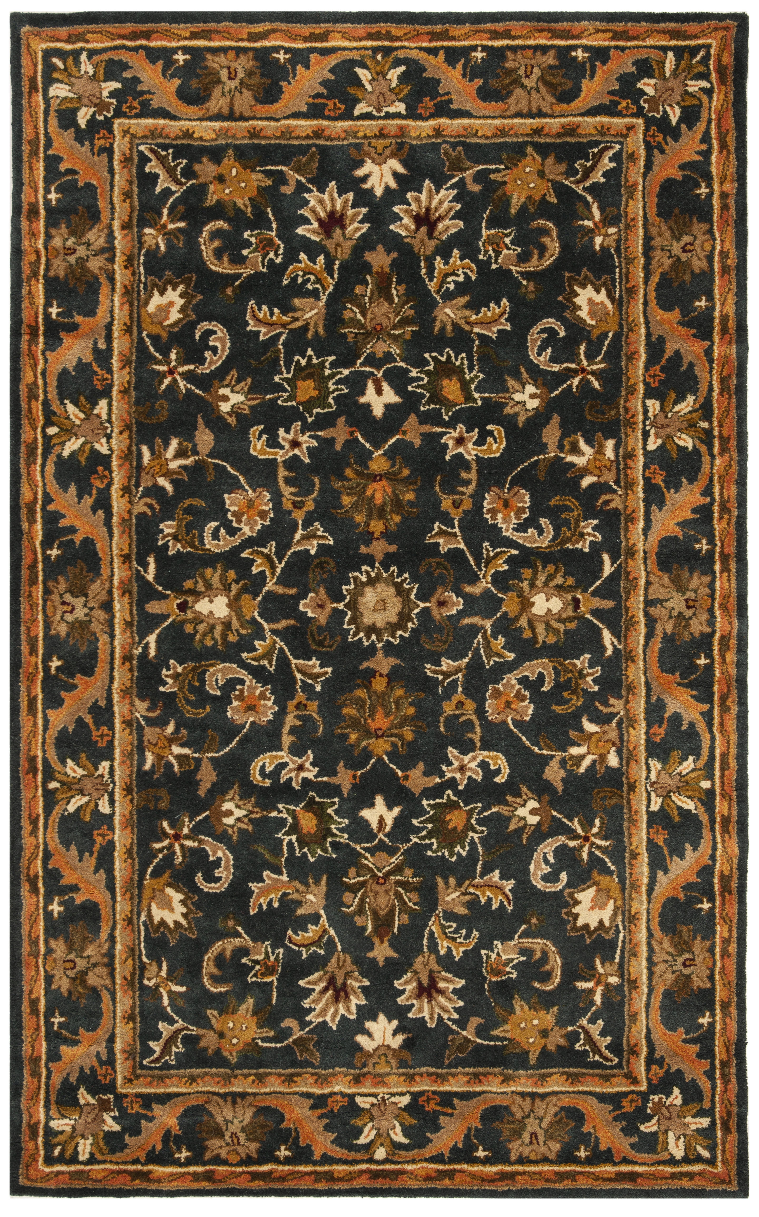 SAFAVIEH Antiquity Carmella Oriental Wool Area Rug, Blue/Gold, 6' x 9'