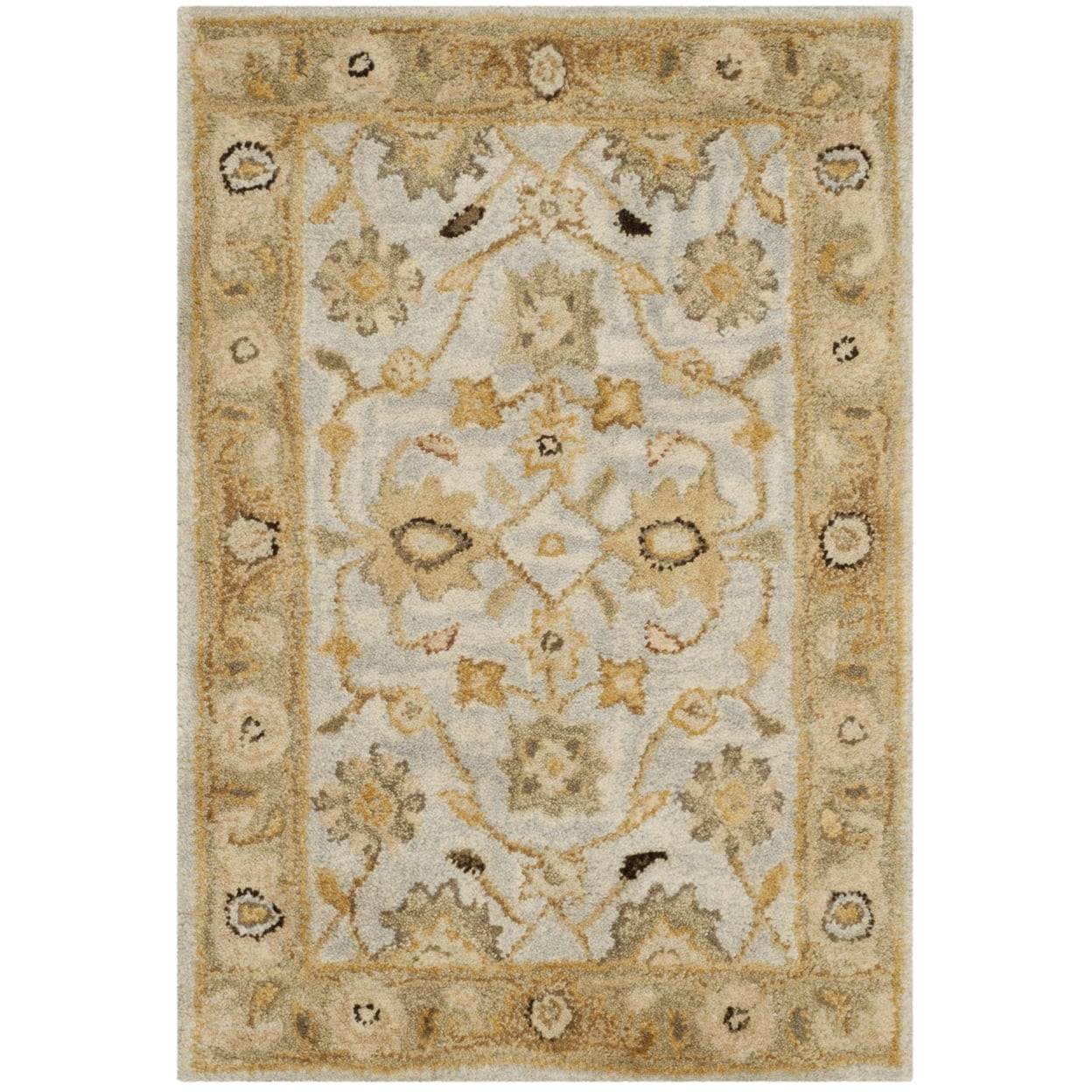 Antiquity AT856 Hand Tufted Accent Rug - Light Blue/Sage - 2'x3' - Safavieh.