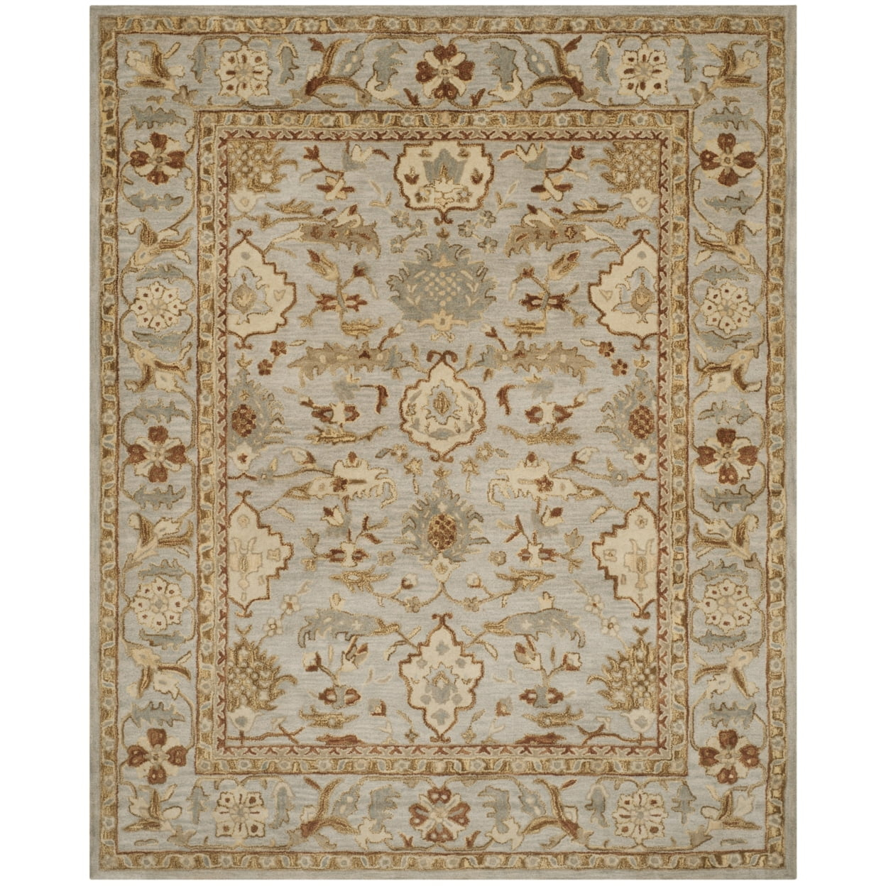 Antiquity AT60 Hand Tufted Area Rug - Light Grey - 6'x9' - Safavieh.