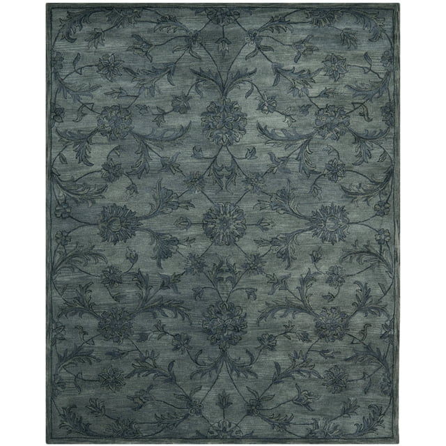 SAFAVIEH Antiquity May Floral Vines Wool Area Rug, Grey/Multi, 9'6" x 13'6"