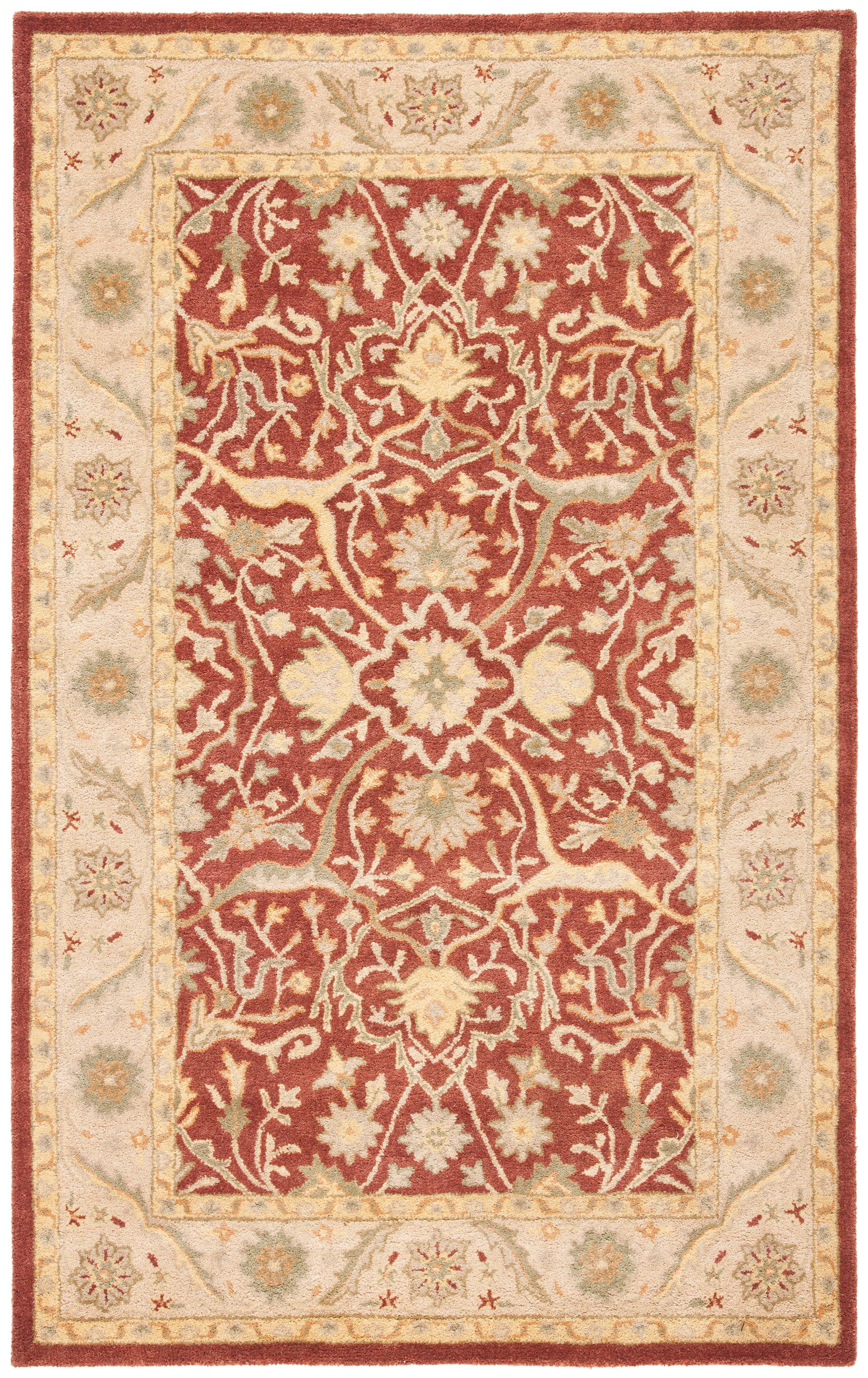 SAFAVIEH Antiquity Toireasa Oriental Wool Area Rug, Rust, 5' x 8'