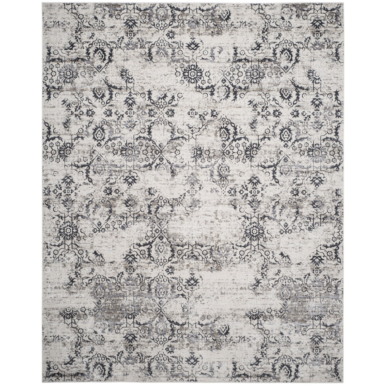 SAFAVIEH Artifact Emmeline Abstract Area Rug, Charcoal/Cream, 4' x 6'