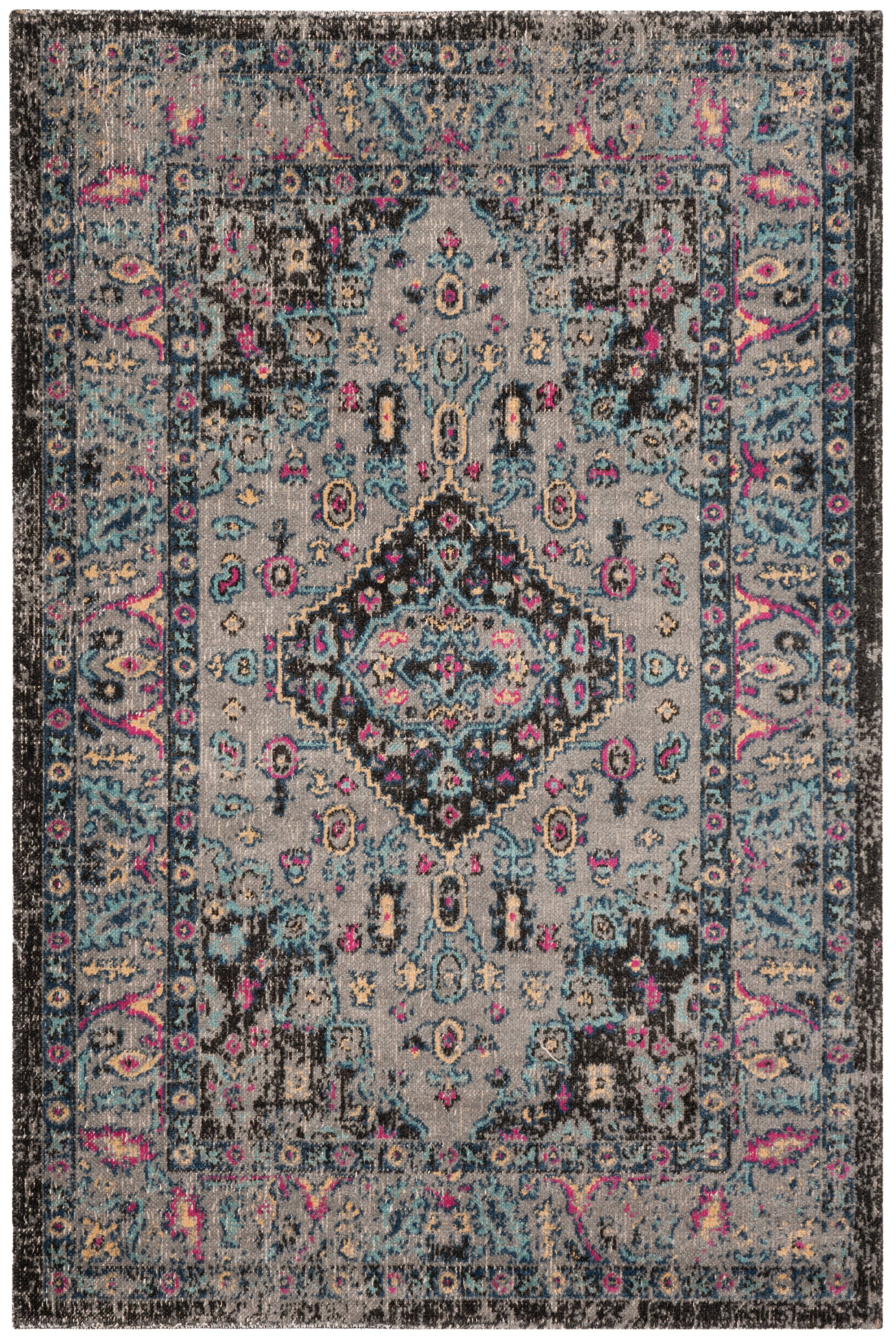 SAFAVIEH Artisan Blaze Oriental Area Rug, Light Grey/Black, 3'3" x 5'3"