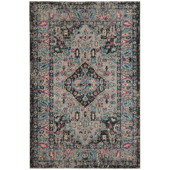 SAFAVIEH Artisan Blaze Oriental Area Rug, Light Grey/Black, 3'3" x 5'3"