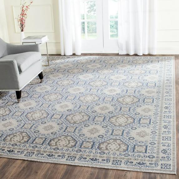 SAFAVIEH Artisan Thurstan Geometric Area Rug, Silver/Blue, 9' x 12'