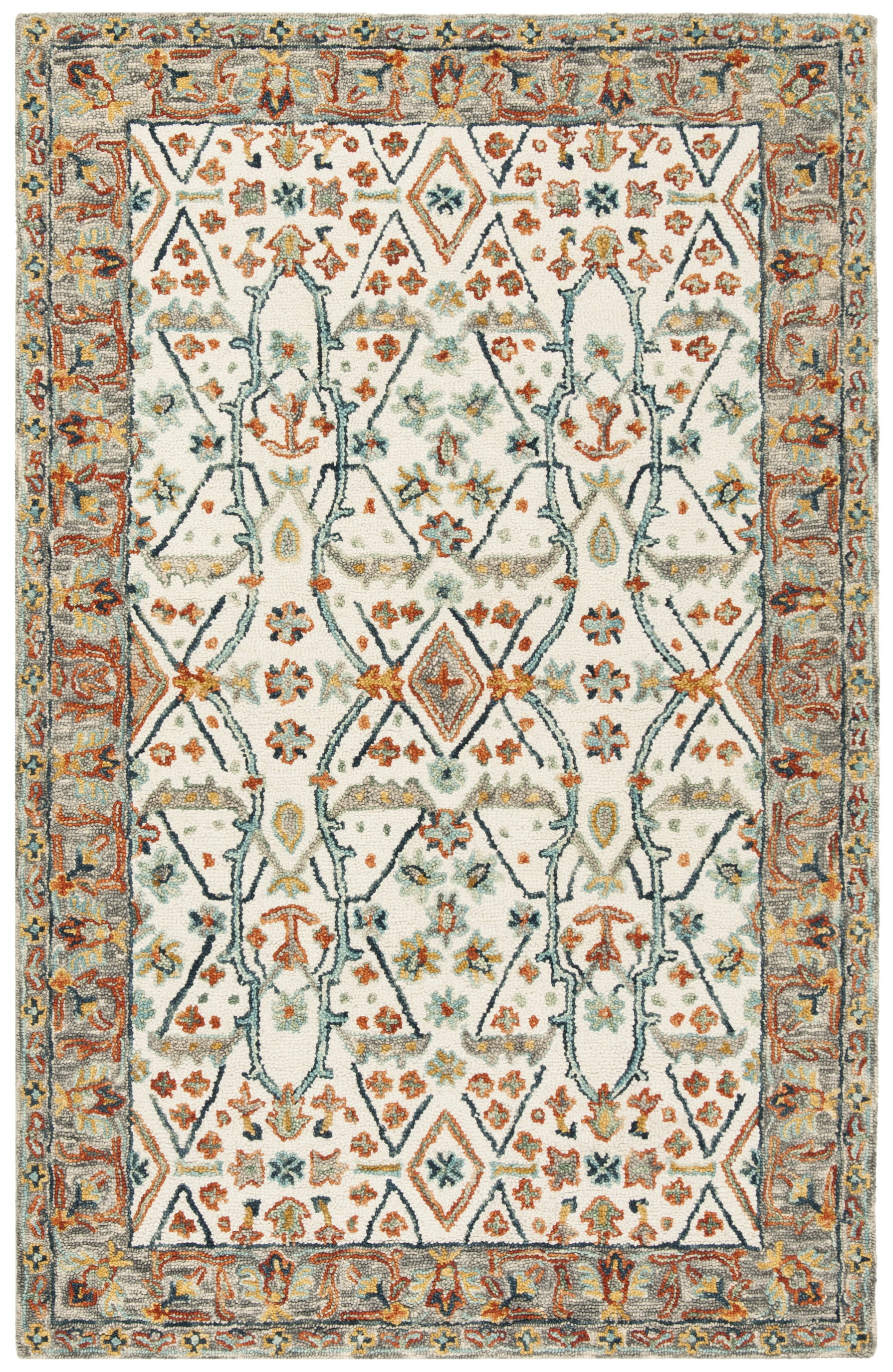 SAFAVIEH Aspen Emmalyn Oriental Area Rug, Ivory/Blue, 2'3" x 4'