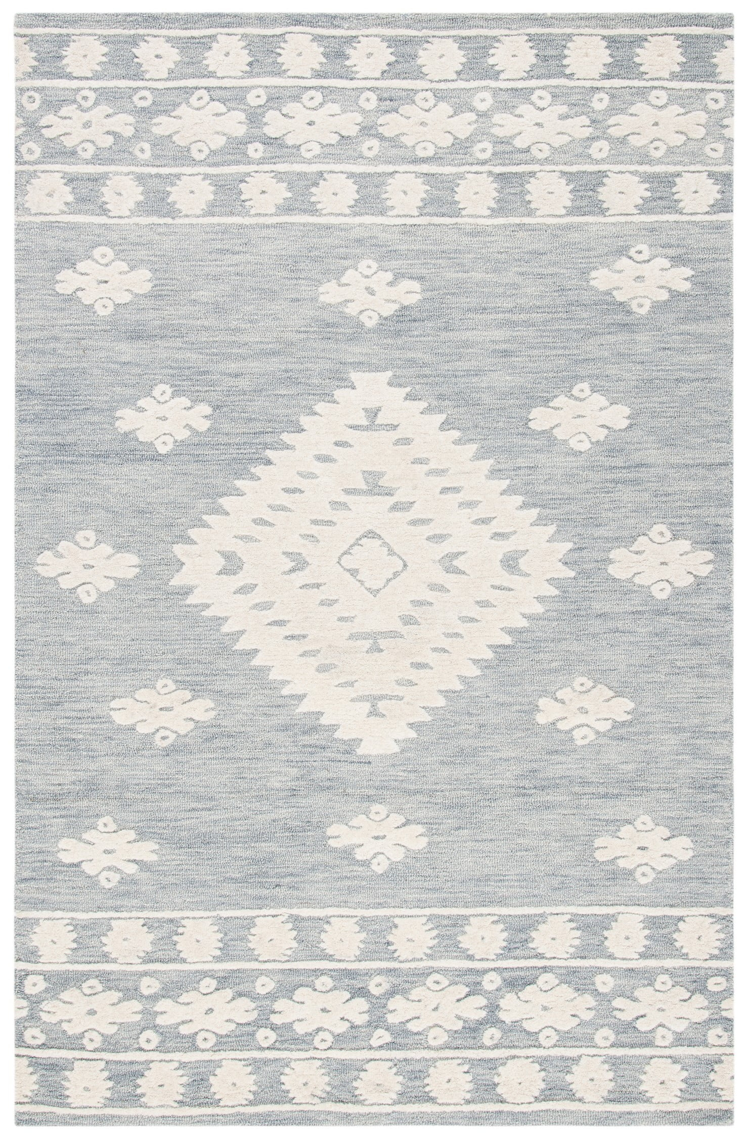 SAFAVIEH Aspen Kerry Geometric Area Rug, Light Grey/Ivory, 3' x 5'