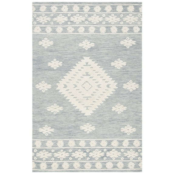 SAFAVIEH Aspen Kerry Geometric Area Rug, Light Grey/Ivory, 3' x 5'
