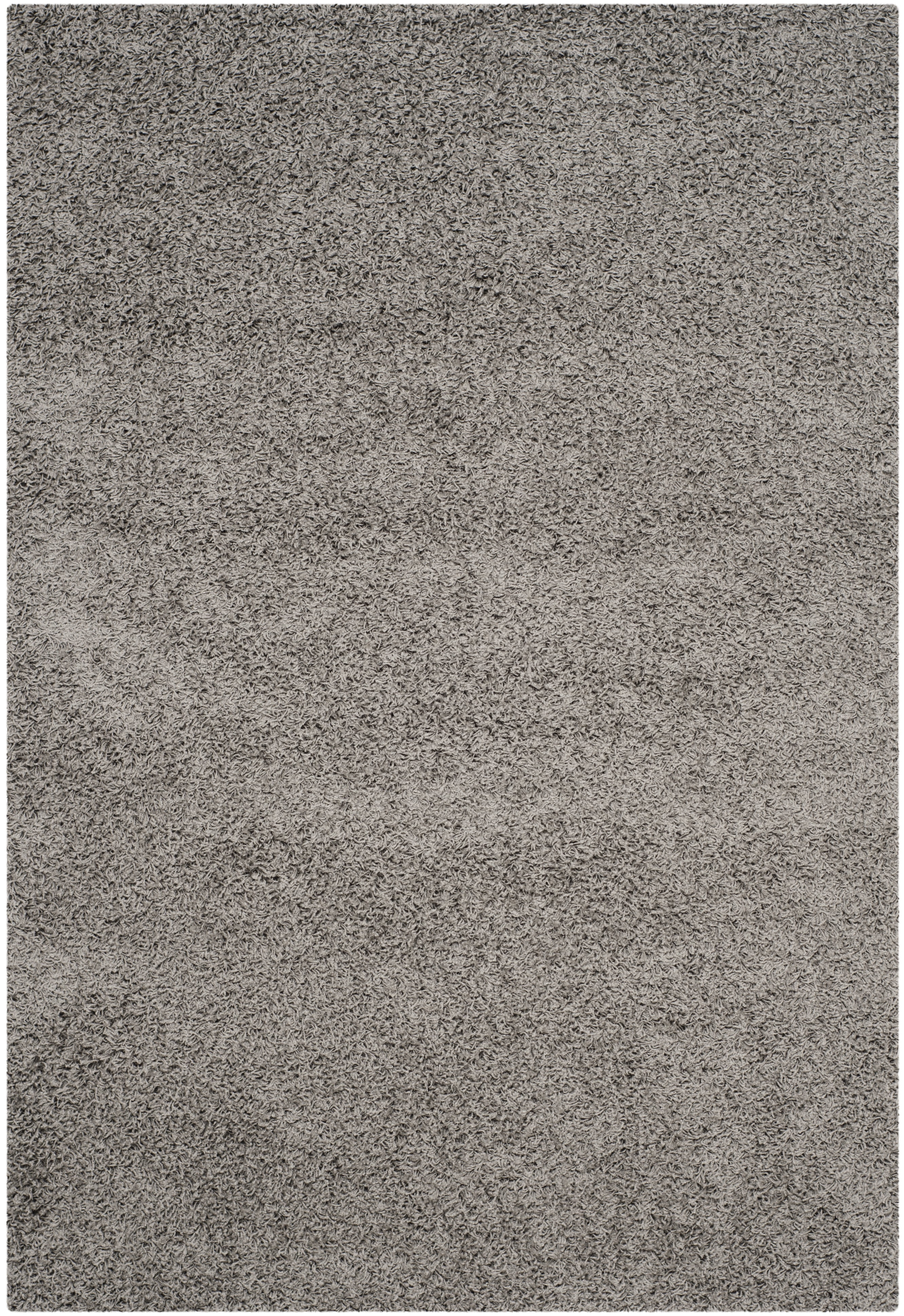 SAFAVIEH Athens Solid Plush Shag Area Rug, Light Grey, 5'1" x 7'6"