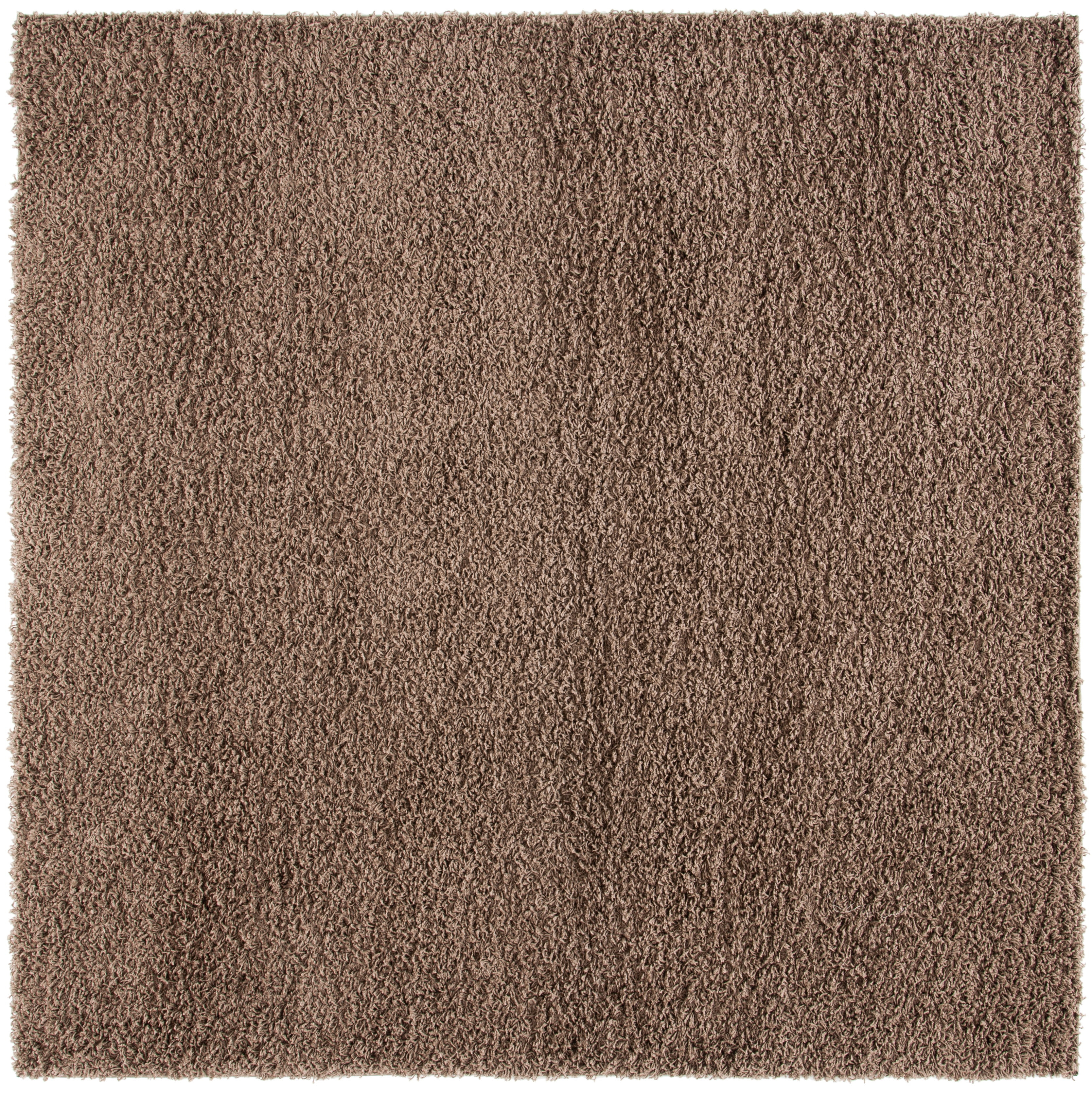 Athens Shag SGA119 Power Loomed Indoor Area Rug - Taupe - 6'7"x6'7" - Safavieh