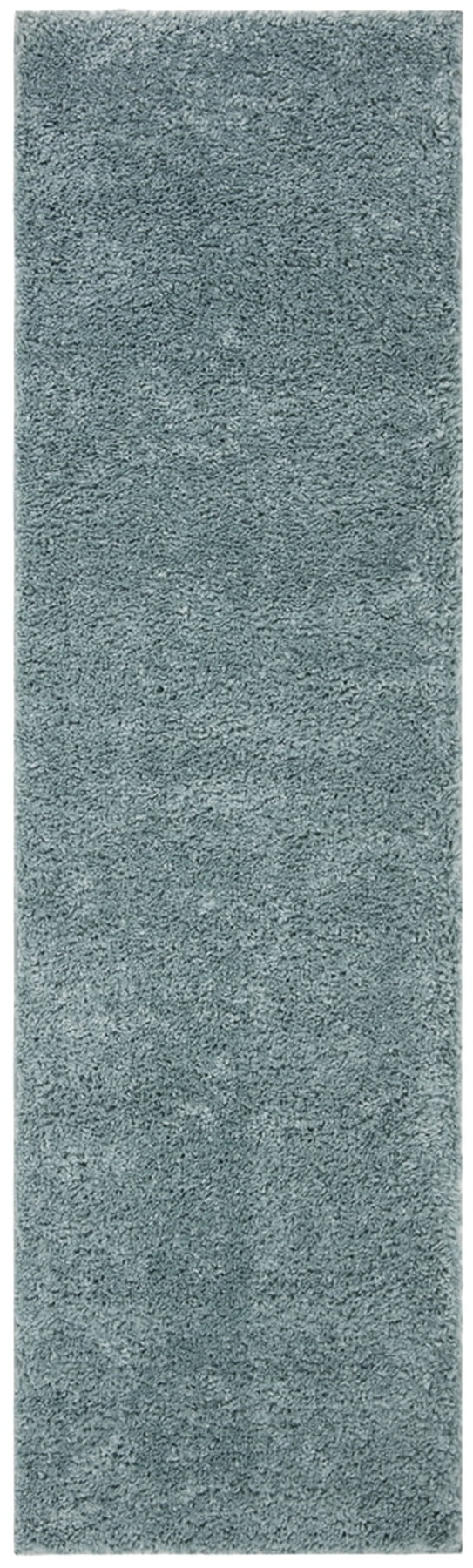 SAFAVIEH August Carlene Solid Plush Shag Runner Rug, Aqua, 2'3" x 8'