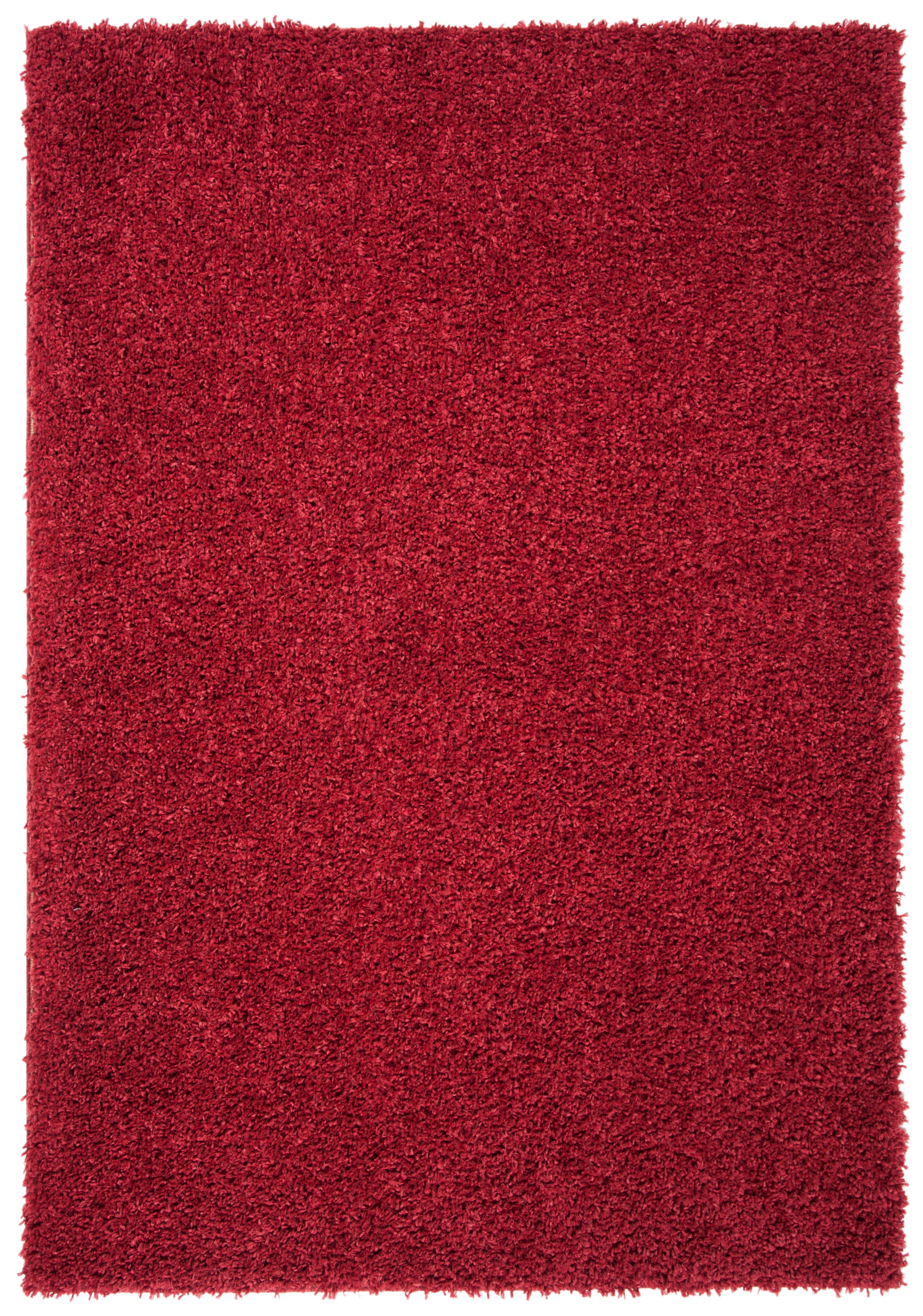SAFAVIEH August Sophia Solid Shag Area Rug, Red, 3' x 5'