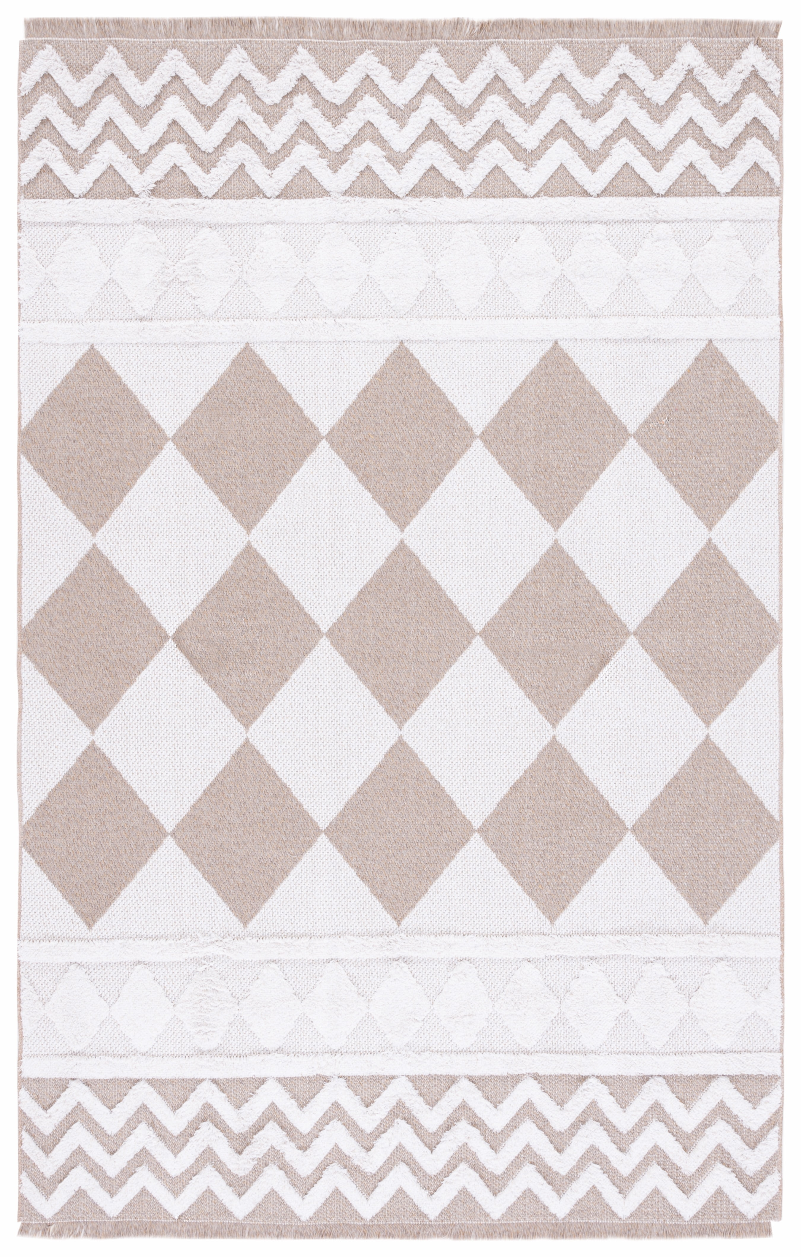 SAFAVIEH Augustine Comgan Geometric Area Rug, Ivory/Beige, 9' x 12'