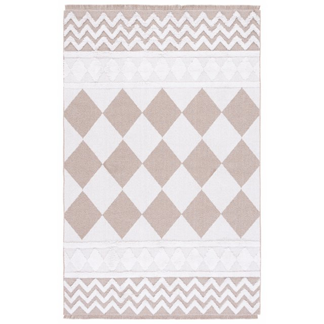SAFAVIEH Augustine Comgan Geometric Area Rug, Ivory/Beige, 9' x 12'