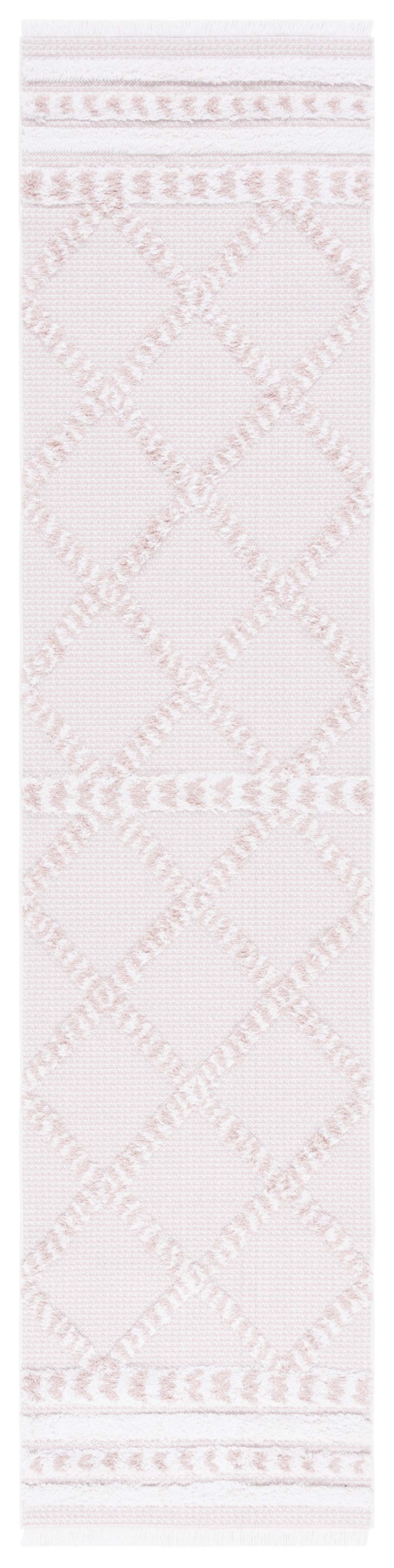 SAFAVIEH Augustine Reannon Geometric Runner Rug, Pink/Ivory, 2' x 9'