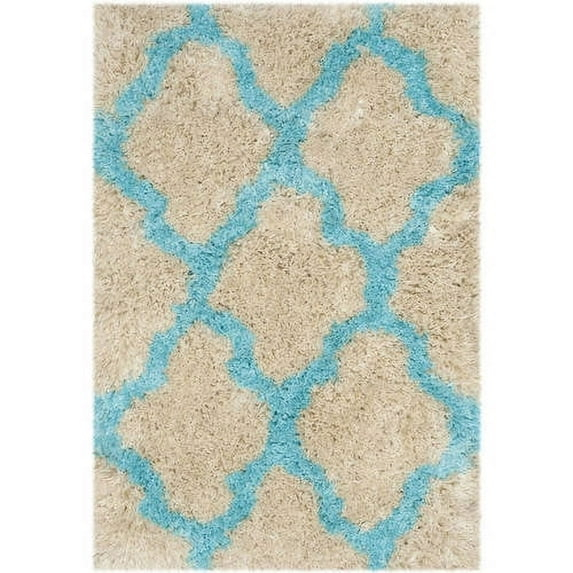 Barcelona Shag Hand Tufted Performance Geometric Rug