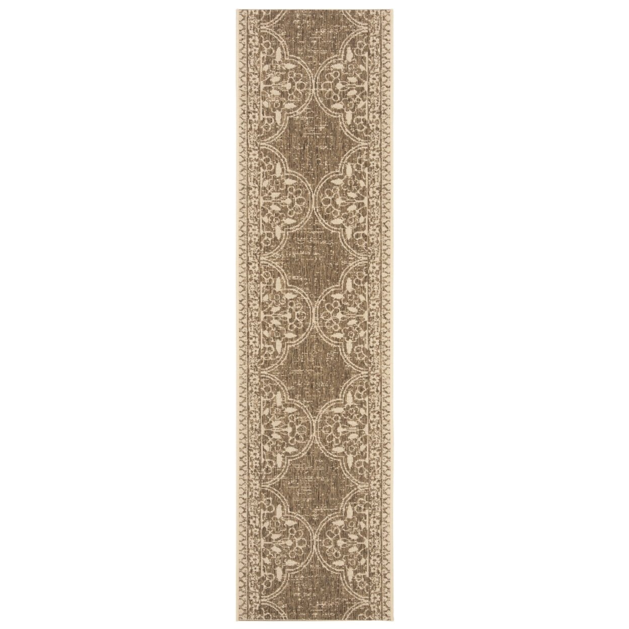 SAFAVIEH Beach House Kiaran Southwestern Indoor/Outdoor Runner Rug Cream/Beige, 2' x 8'