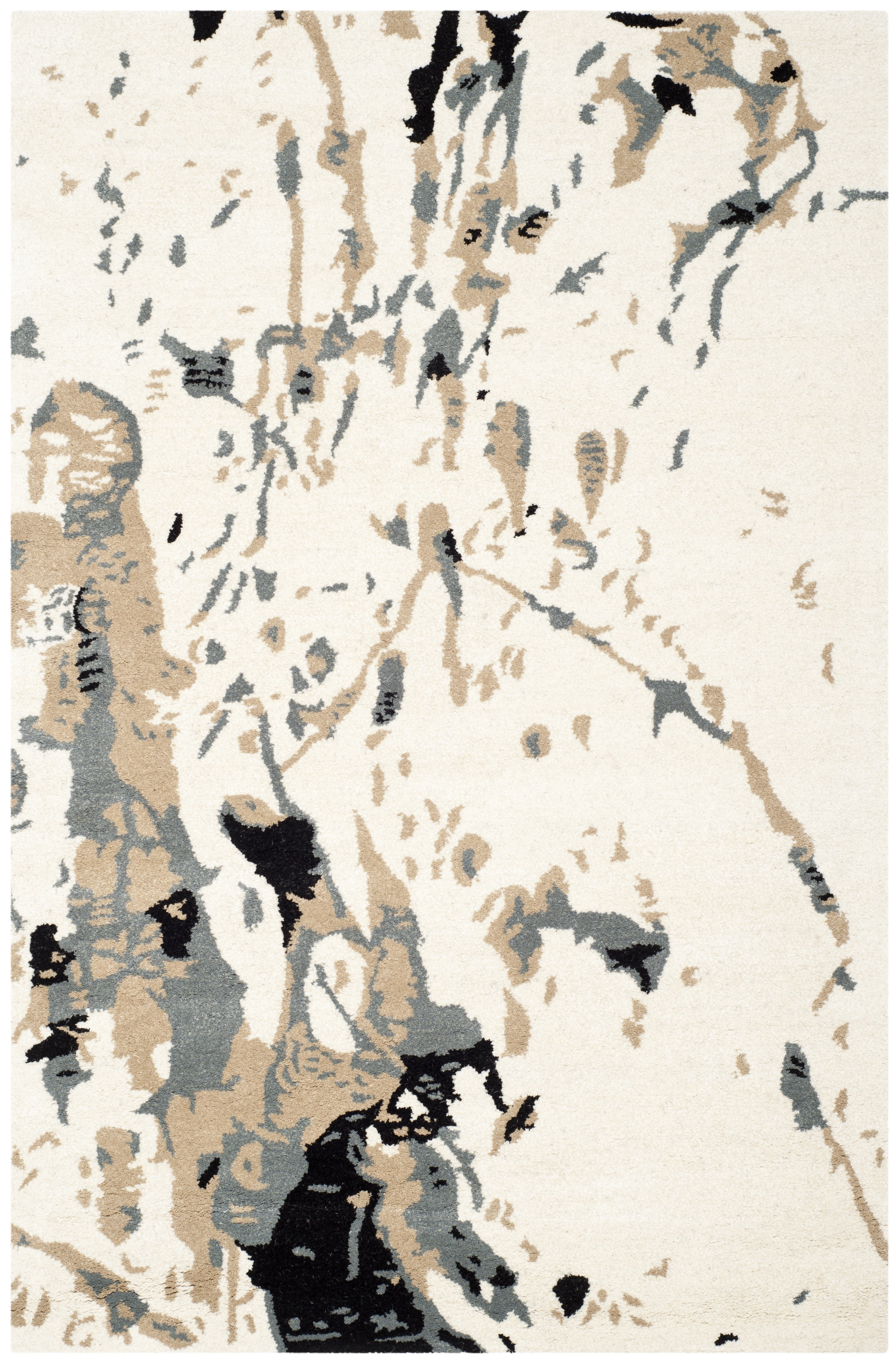 Bella BEL117 Hand Tufted Accent Rug - Ivory/Grey - 2'x3' - Safavieh.