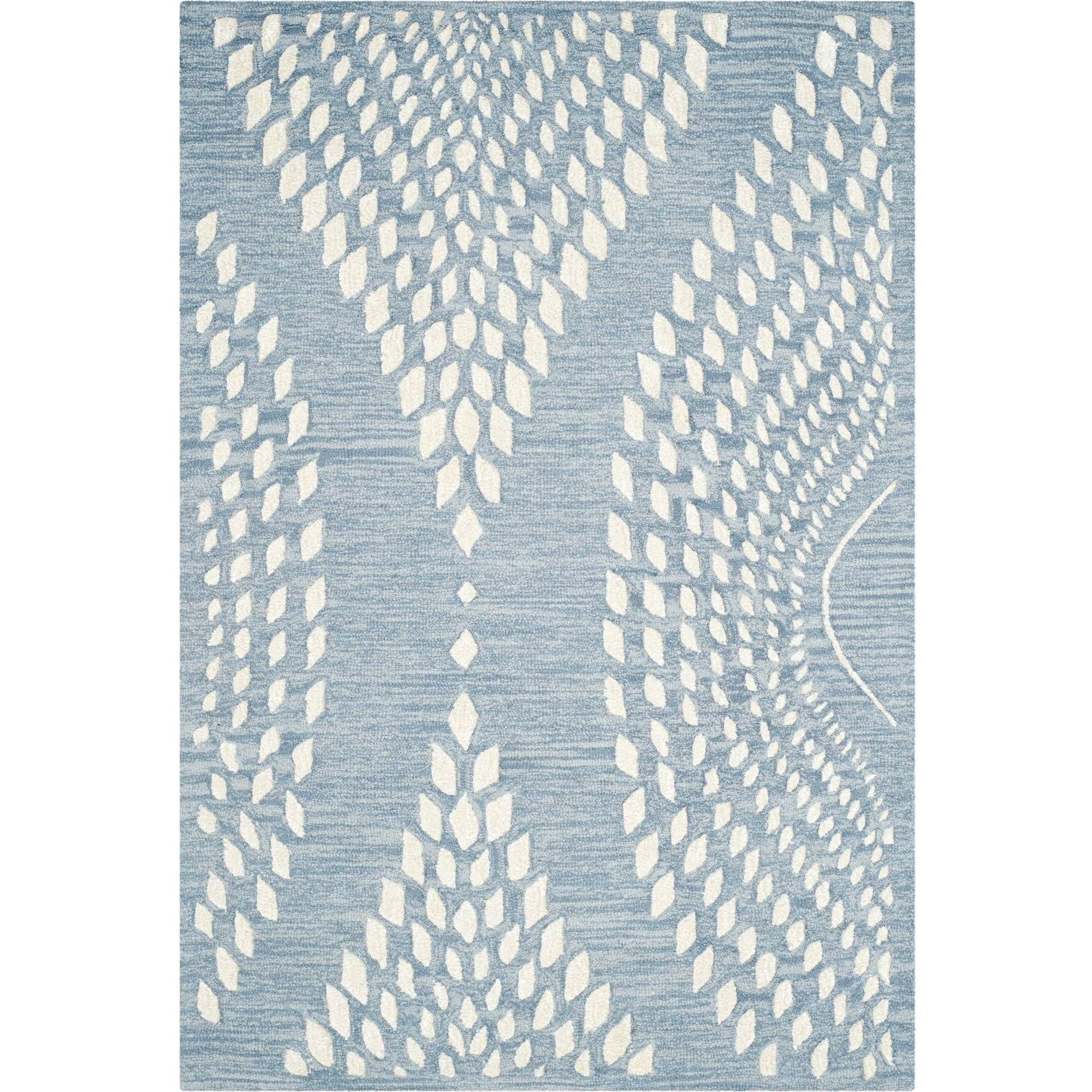Bella BEL126 Hand Tufted Accent Rug - Blue/Ivory - 3'x5' - Safavieh.