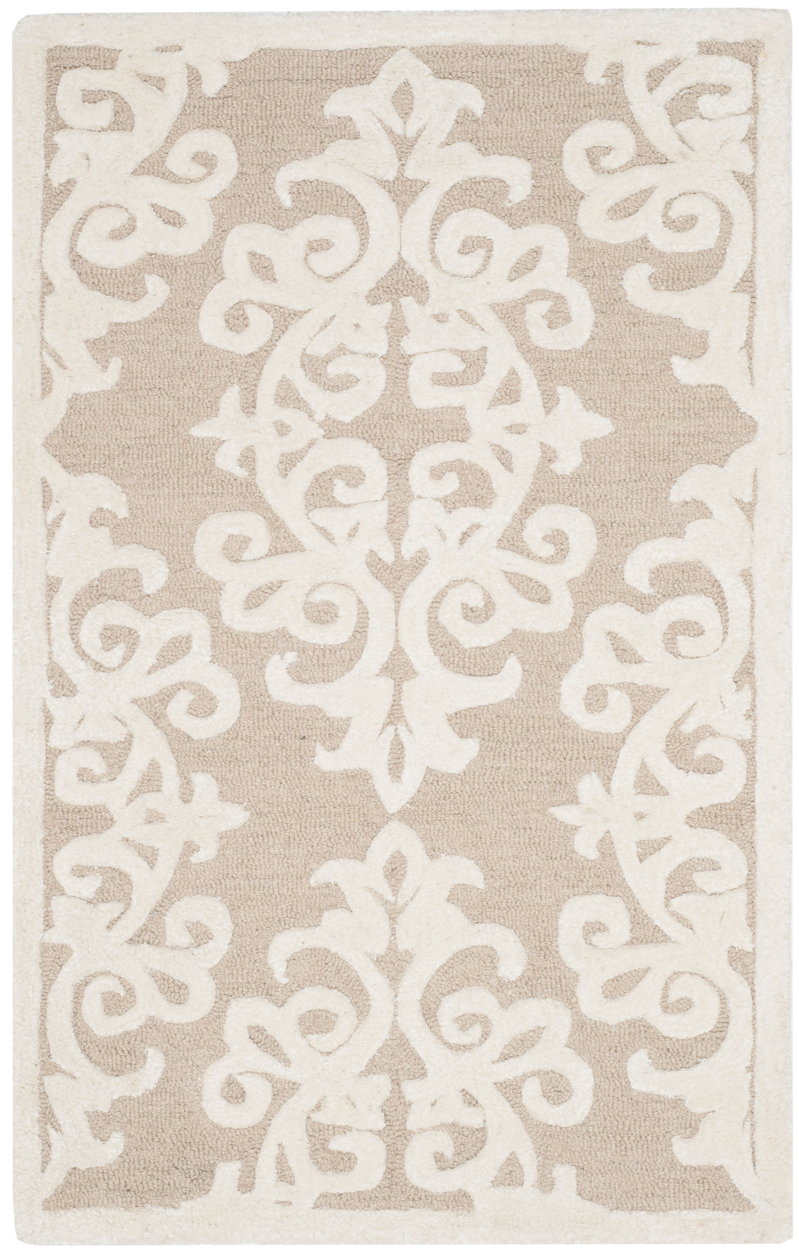 Bella BEL127 Hand Tufted Accent Rug - Sand/Ivory - 2'6"x4' - Safavieh.