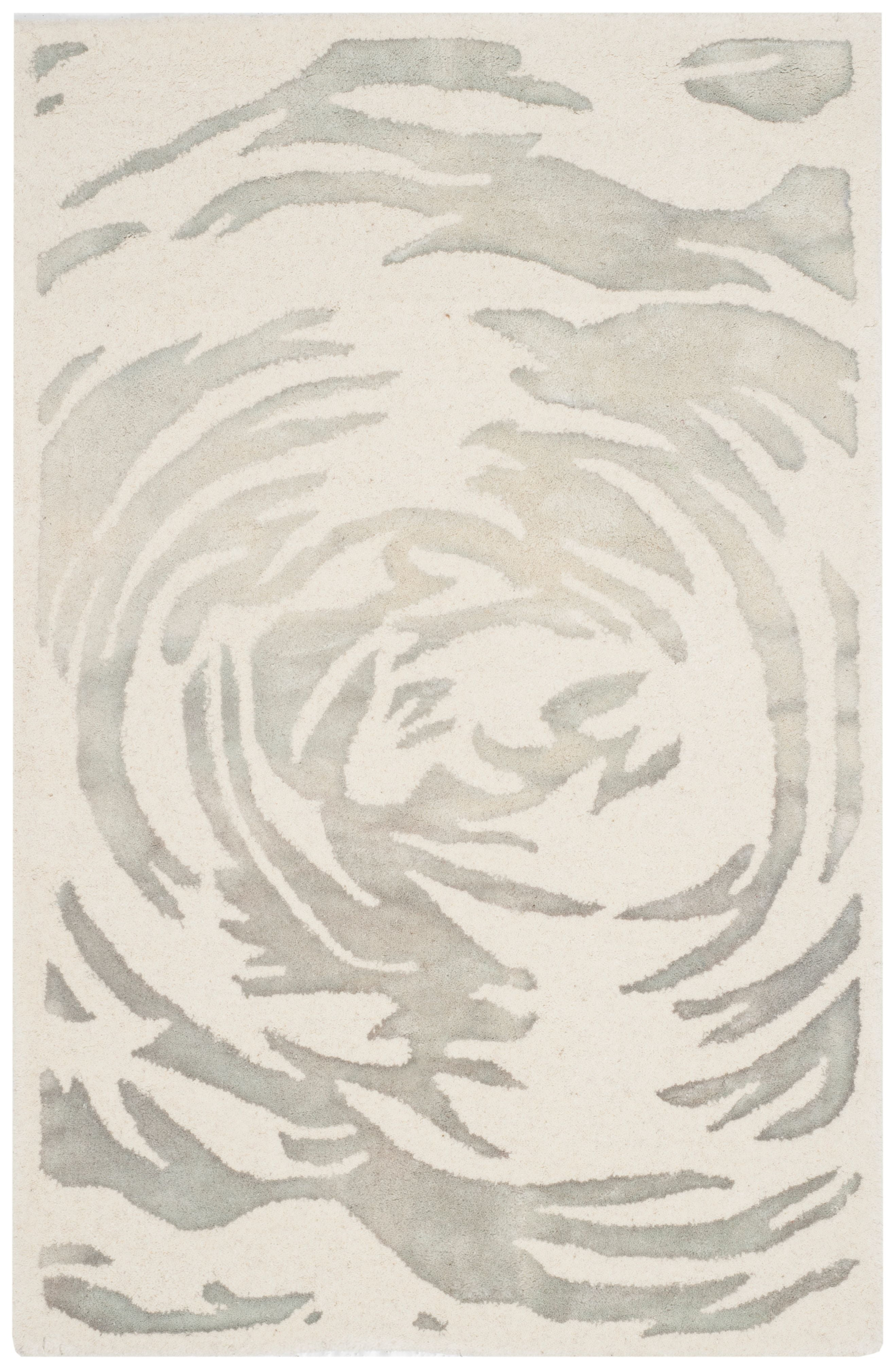 Bella BEL128 Hand Tufted Accent Rug - Ivory/Grey - 2'6"x4' - Safavieh.