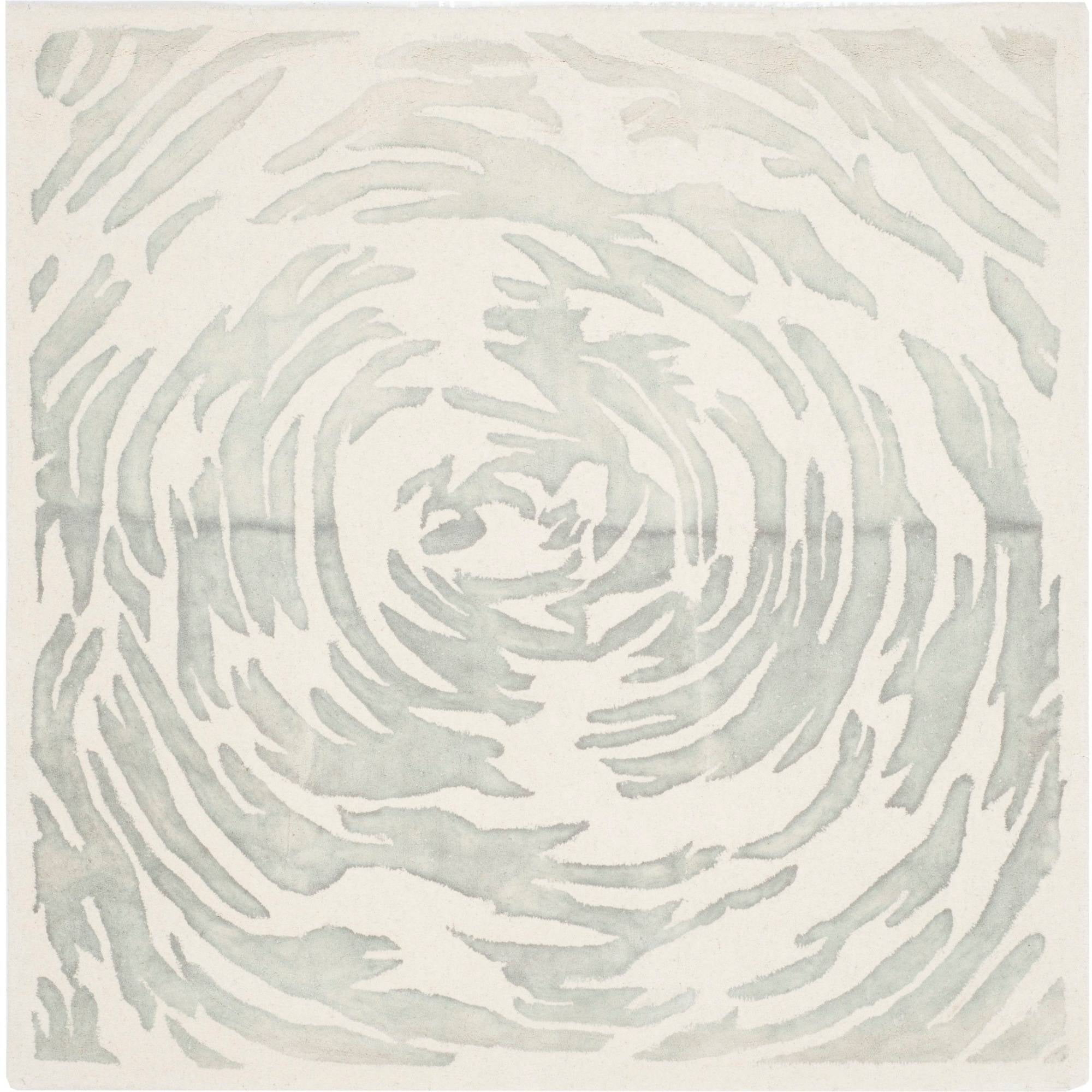 Bella BEL128 Hand Tufted Area Rug - Ivory/Grey - 5'x5' - Safavieh.