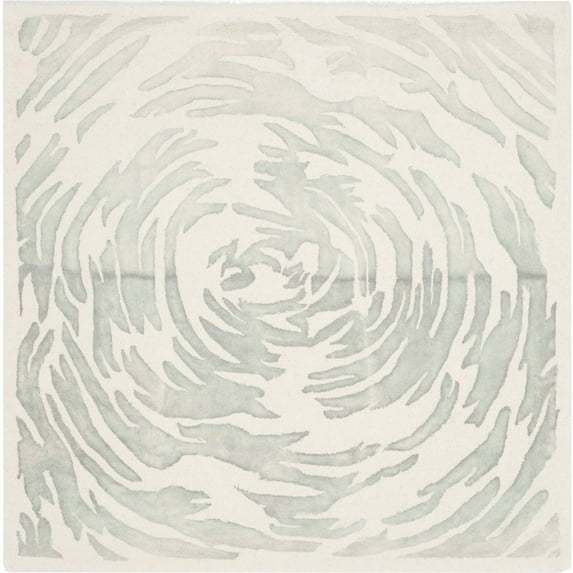 Bella BEL128 Hand Tufted Area Rug - Ivory/Grey - 5'x5' - Safavieh.