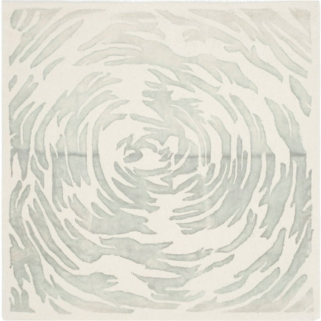 Bella BEL128 Hand Tufted Area Rug - Ivory/Grey - 5'x5' - Safavieh.