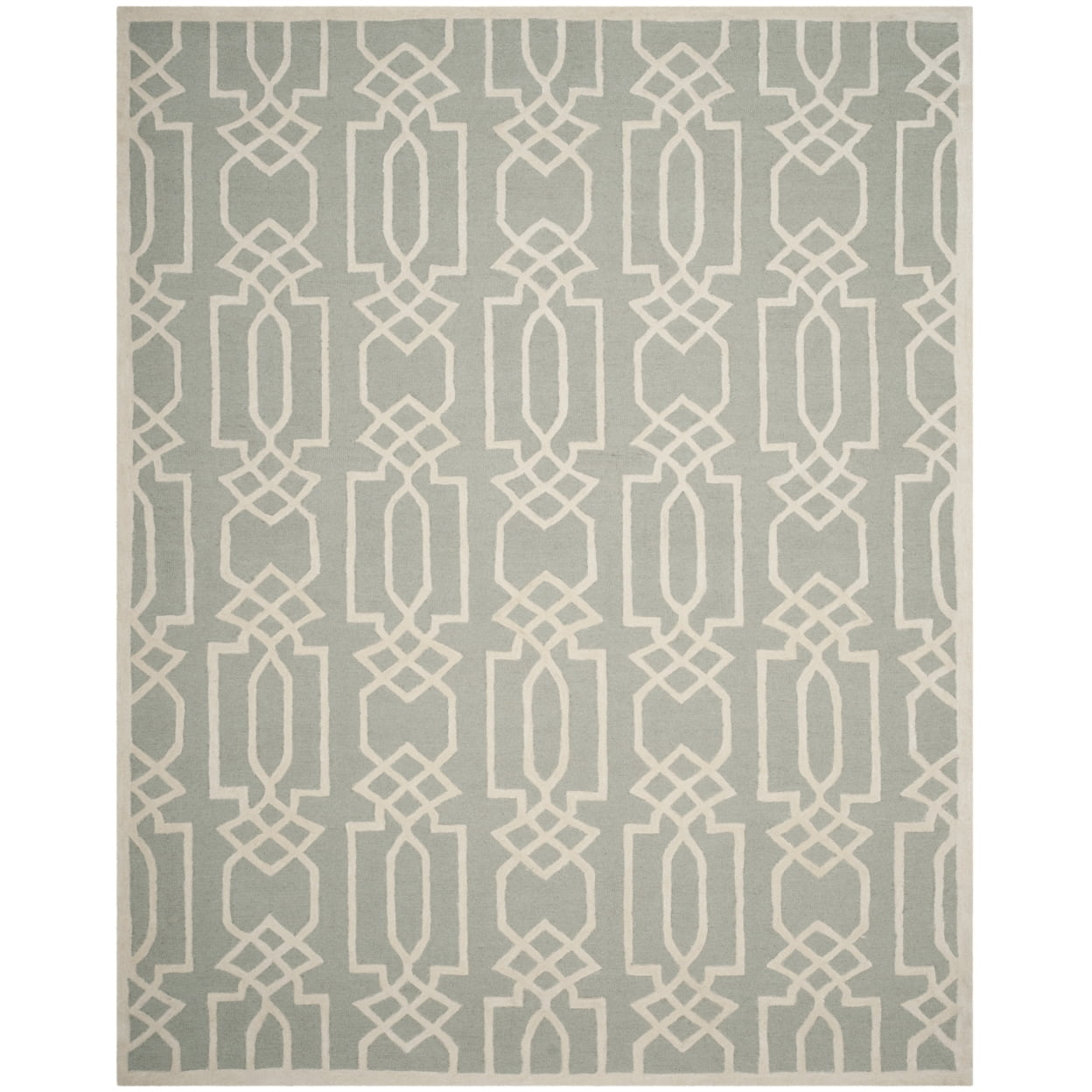 SAFAVIEH Bella Janis Geometric Striped Wool Area Rug, Grey/Ivory, 8' x 10'