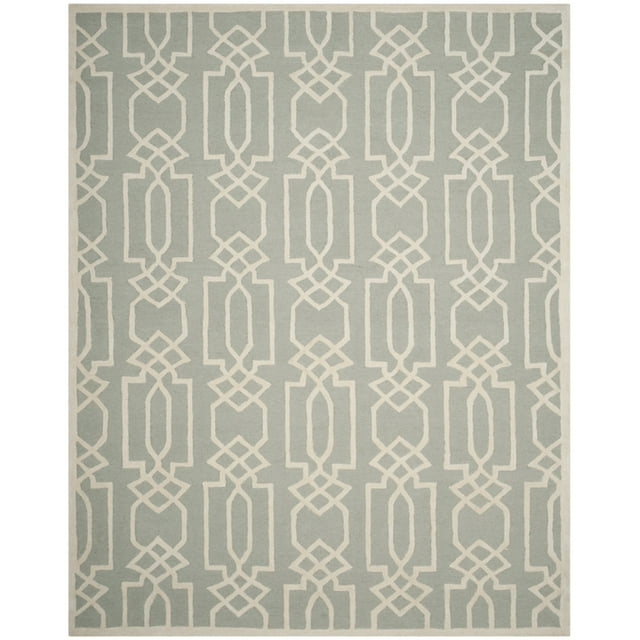 SAFAVIEH Bella Janis Geometric Striped Wool Area Rug, Grey/Ivory, 8' x 10'