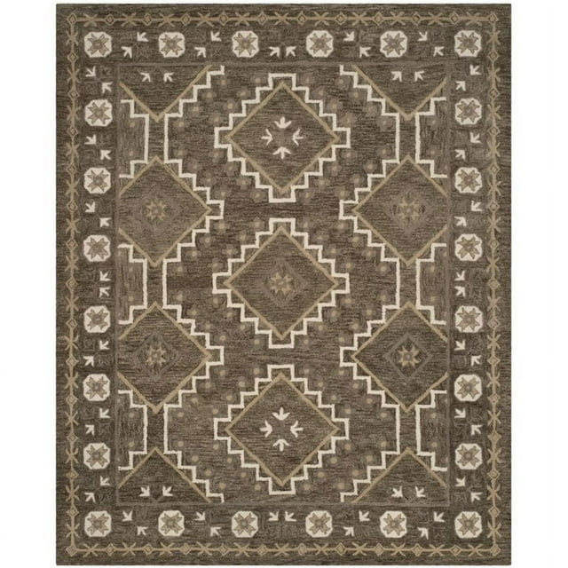 Bella BEL672 Hand Tufted Accent Rug - Brown/Taupe - 2'6"x4' - Safavieh.