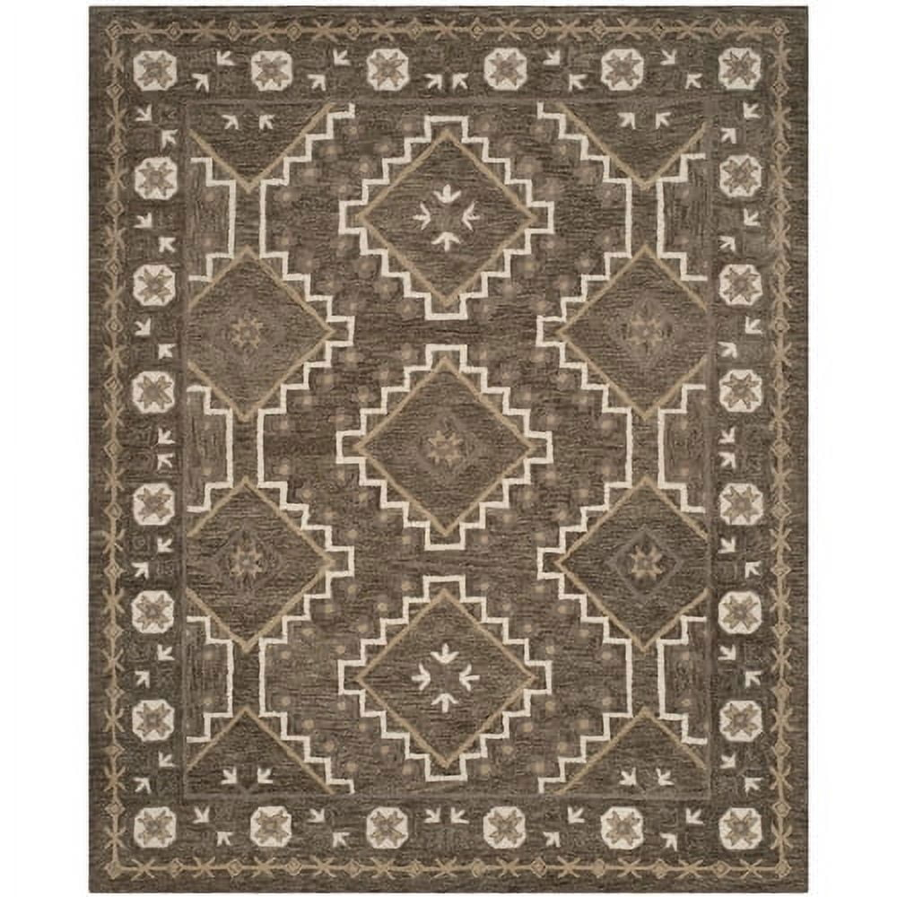 Bella BEL672 Hand Tufted Area Rug - Brown/Taupe - 4'x6' - Safavieh.