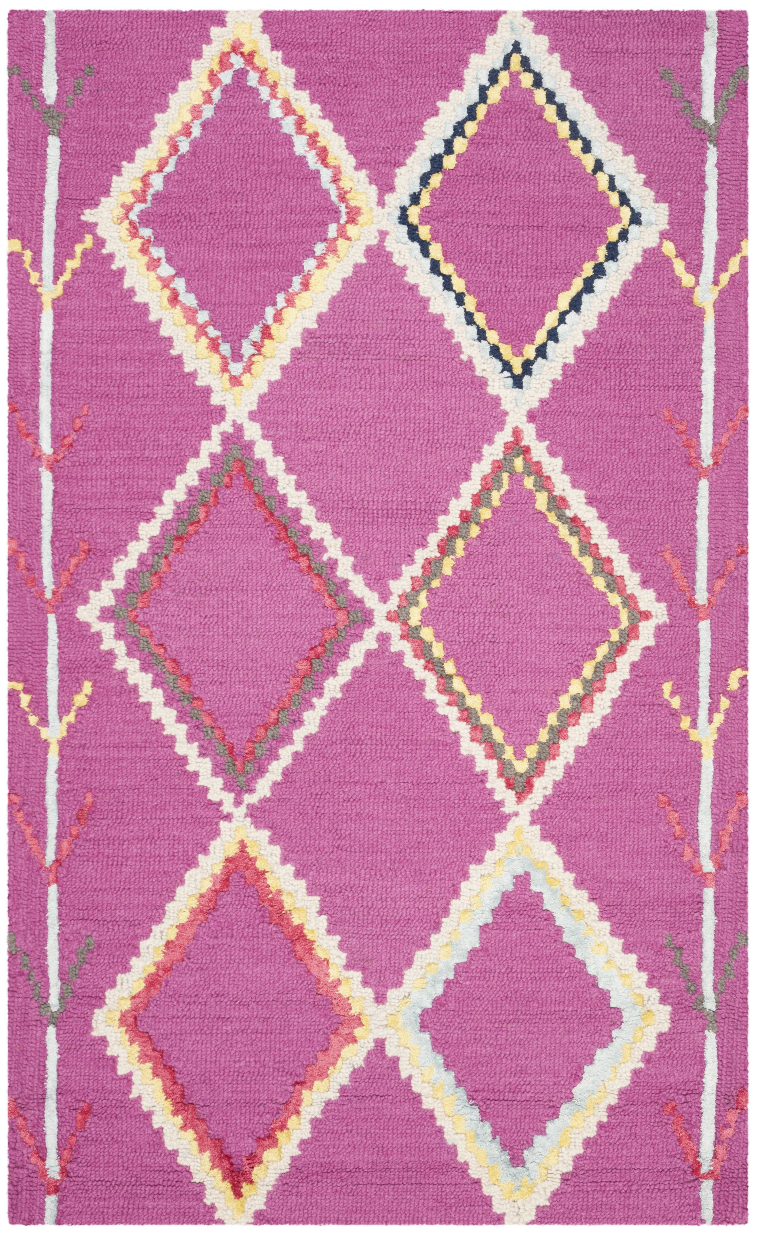 Bellagio BLG563 Hand Tufted Accent Rug - Fuchsia/Multi - 2'6"x4' - Safavieh.