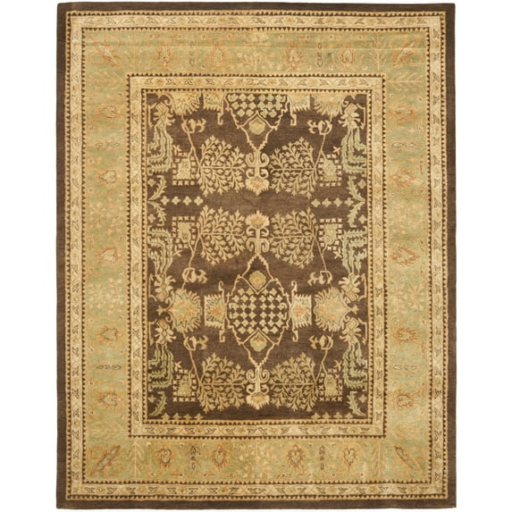 SAFAVIEH Bergama Tarah Oriental Wool Area Rug, Brown/Green, 2' x 3'