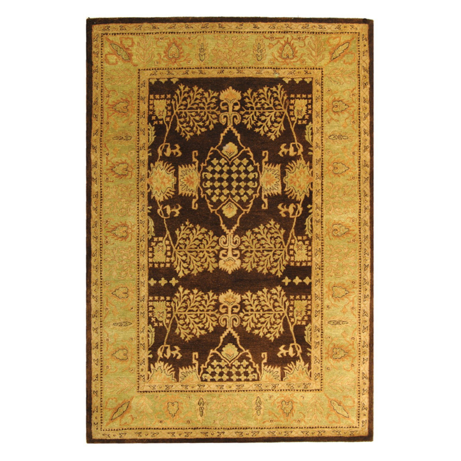 SAFAVIEH Bergama Tarah Oriental Wool Area Rug, Brown/Green, 2' x 3'