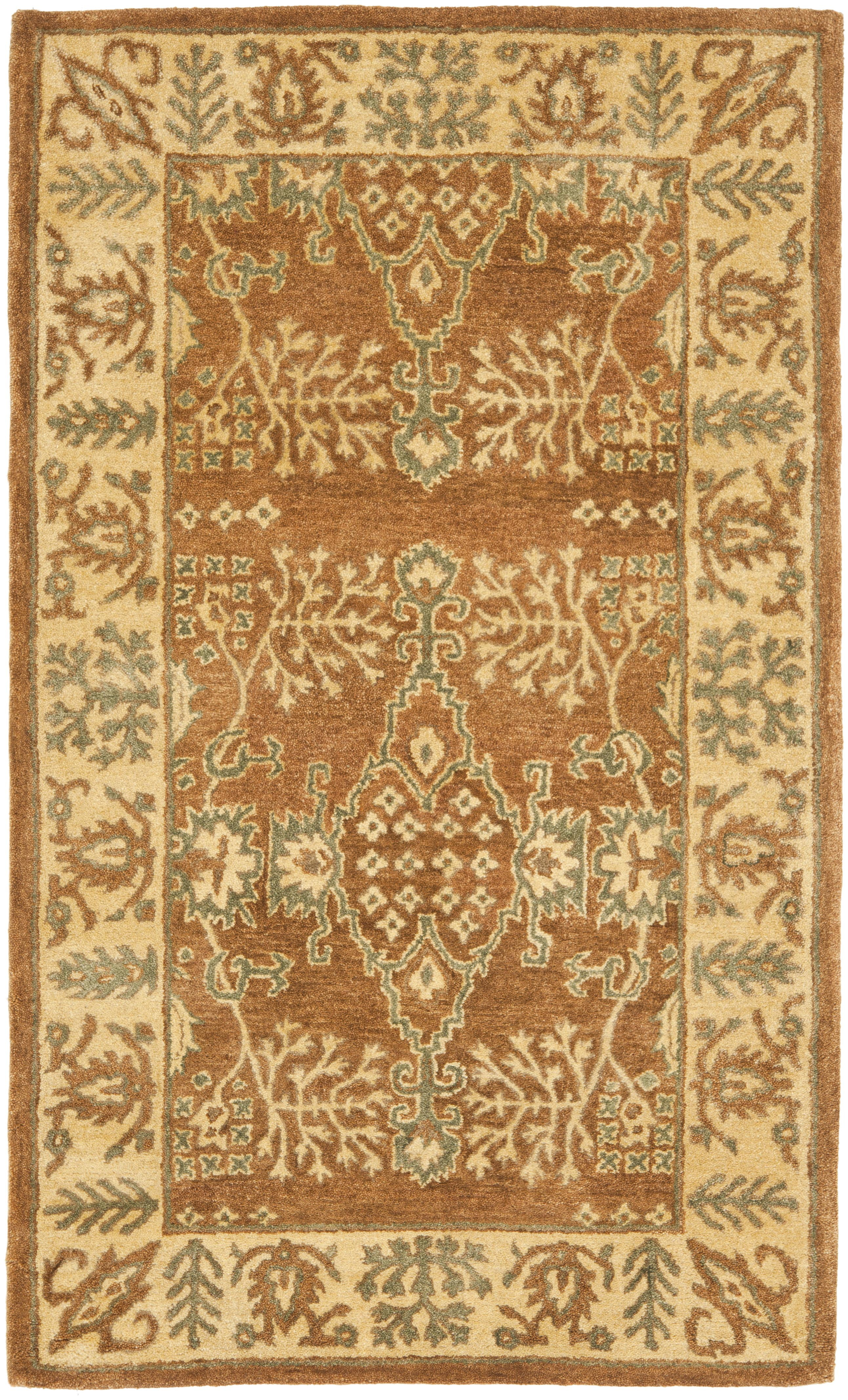 SAFAVIEH Bergama Tarah Oriental Wool Area Rug, Light Brown/Beige, 2' x 3'