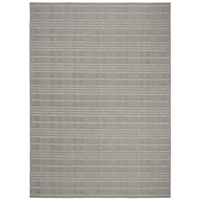 SAFAVIEH Bermuda Lavern Geometric Machine Washable Indoor/Outdoor Area Rug, Grey, 3' x 5'