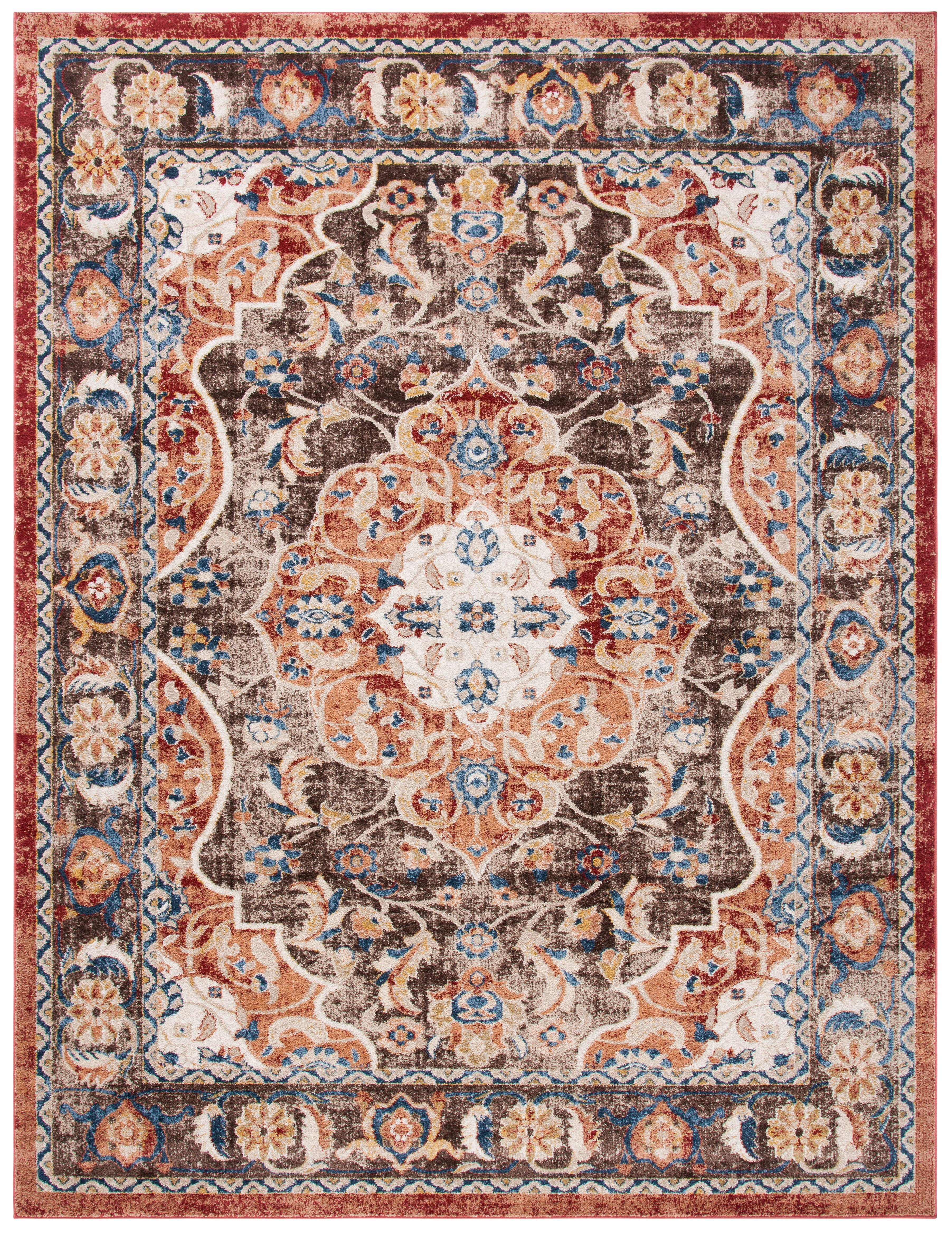 SAFAVIEH Bijar Tobin Oriental Area Rug, Brown/Rust, 11' x 15'