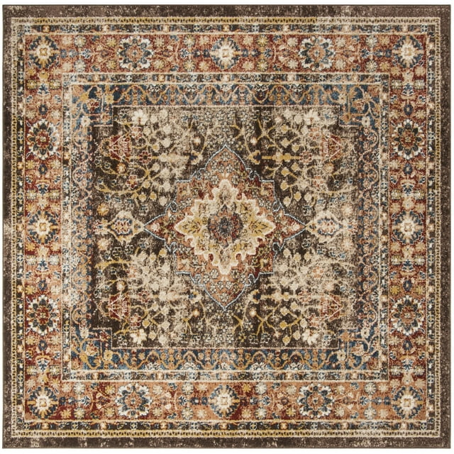 SAFAVIEH Bijar Rhona Oriental Area Rug, Brown/Rust, 11' x 11' Square